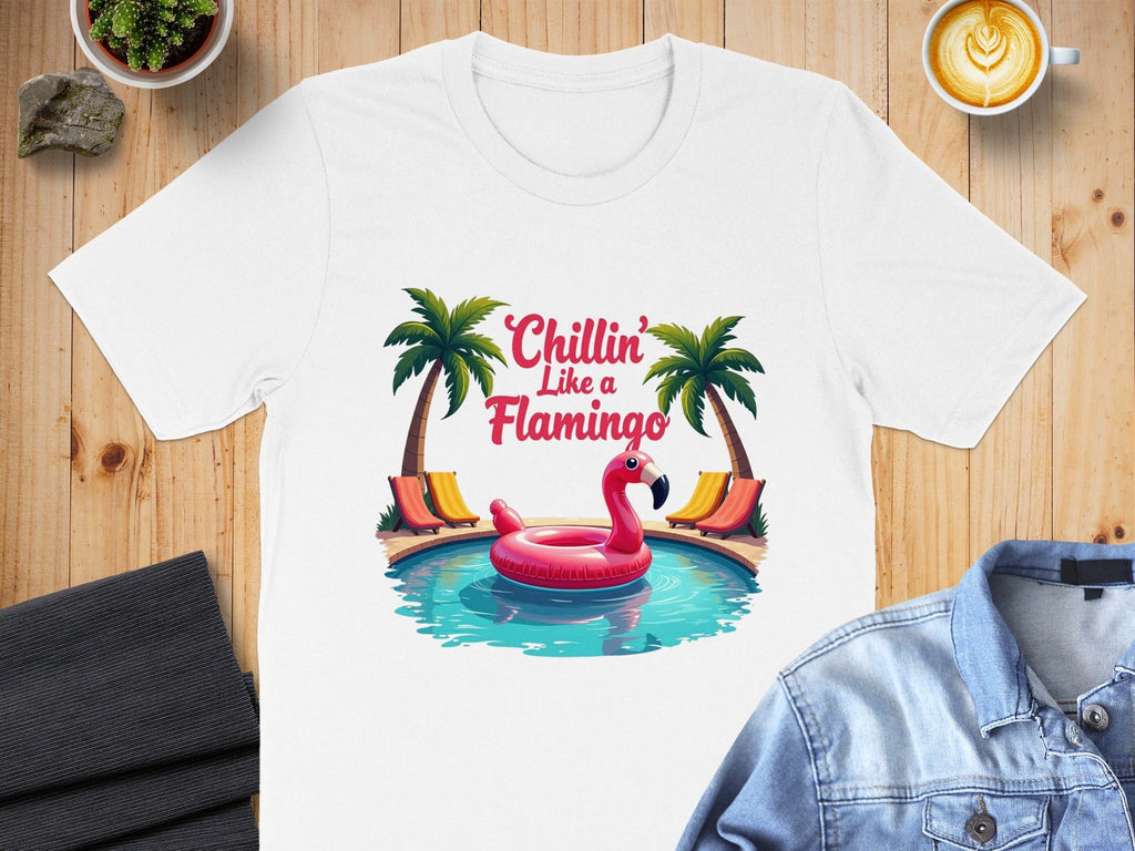 Chillin' Like a Flamingo Graphic Tee Shirt