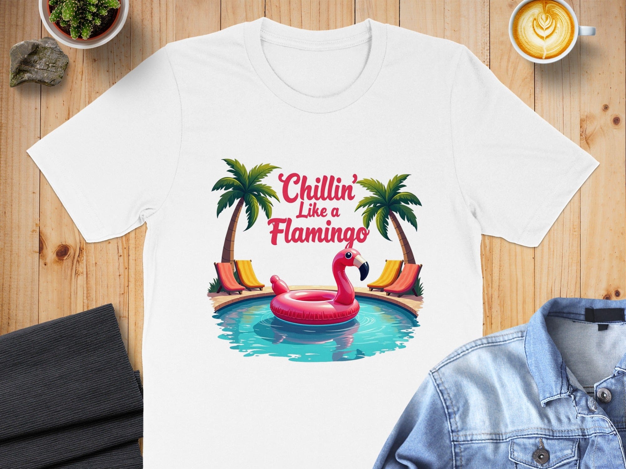 Chillin' Like a Flamingo Graphic Tee Shirt