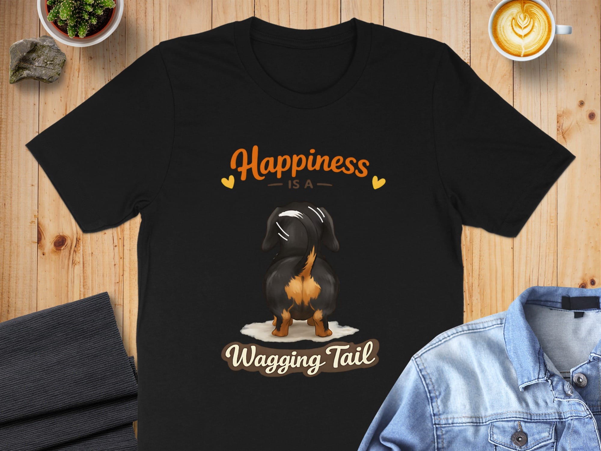 Happiness is a Wagging Tail Dog Lovers Shirt