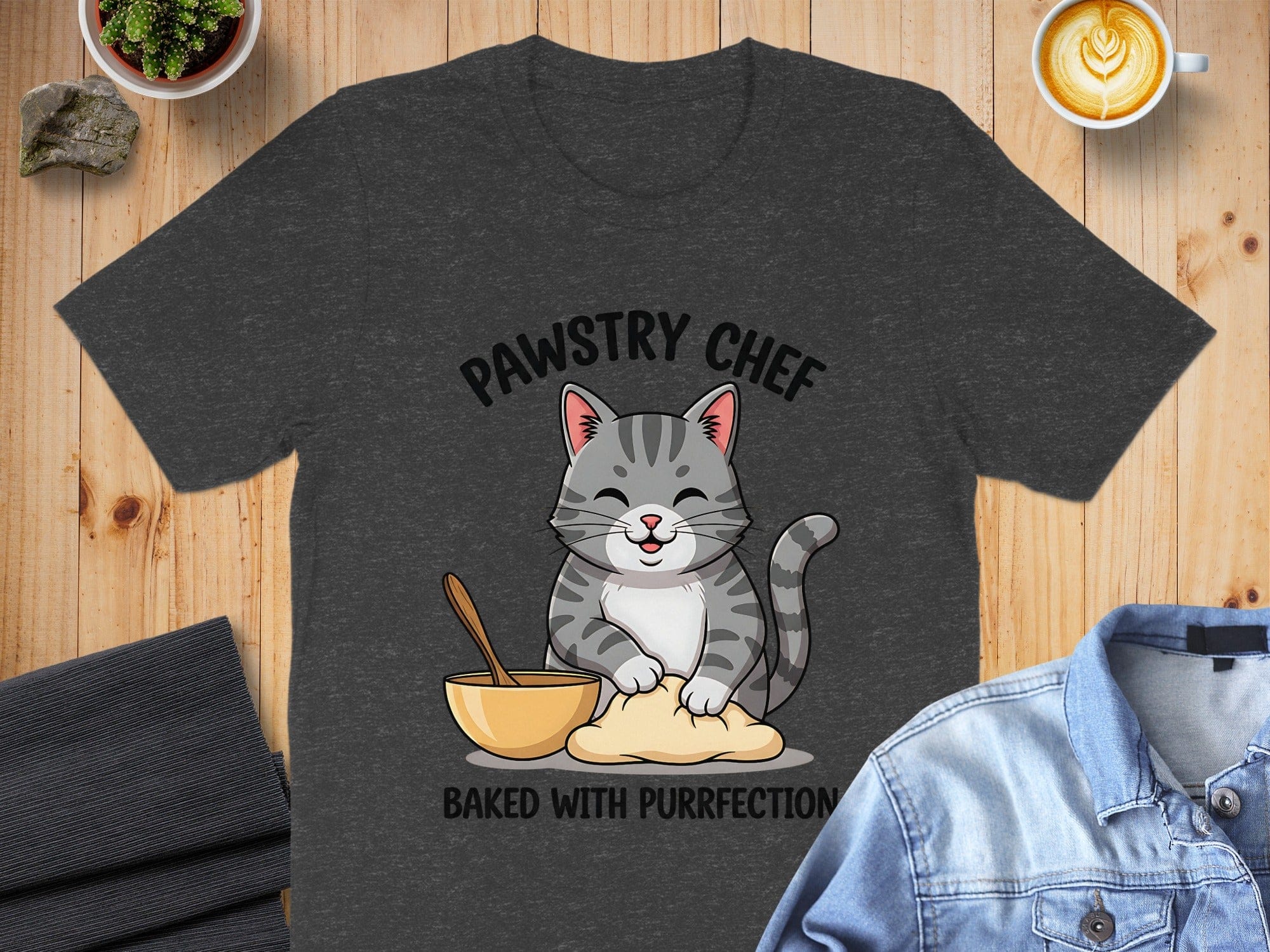 Pawstry Chef Baked with Purrfection Cat T-Shirt