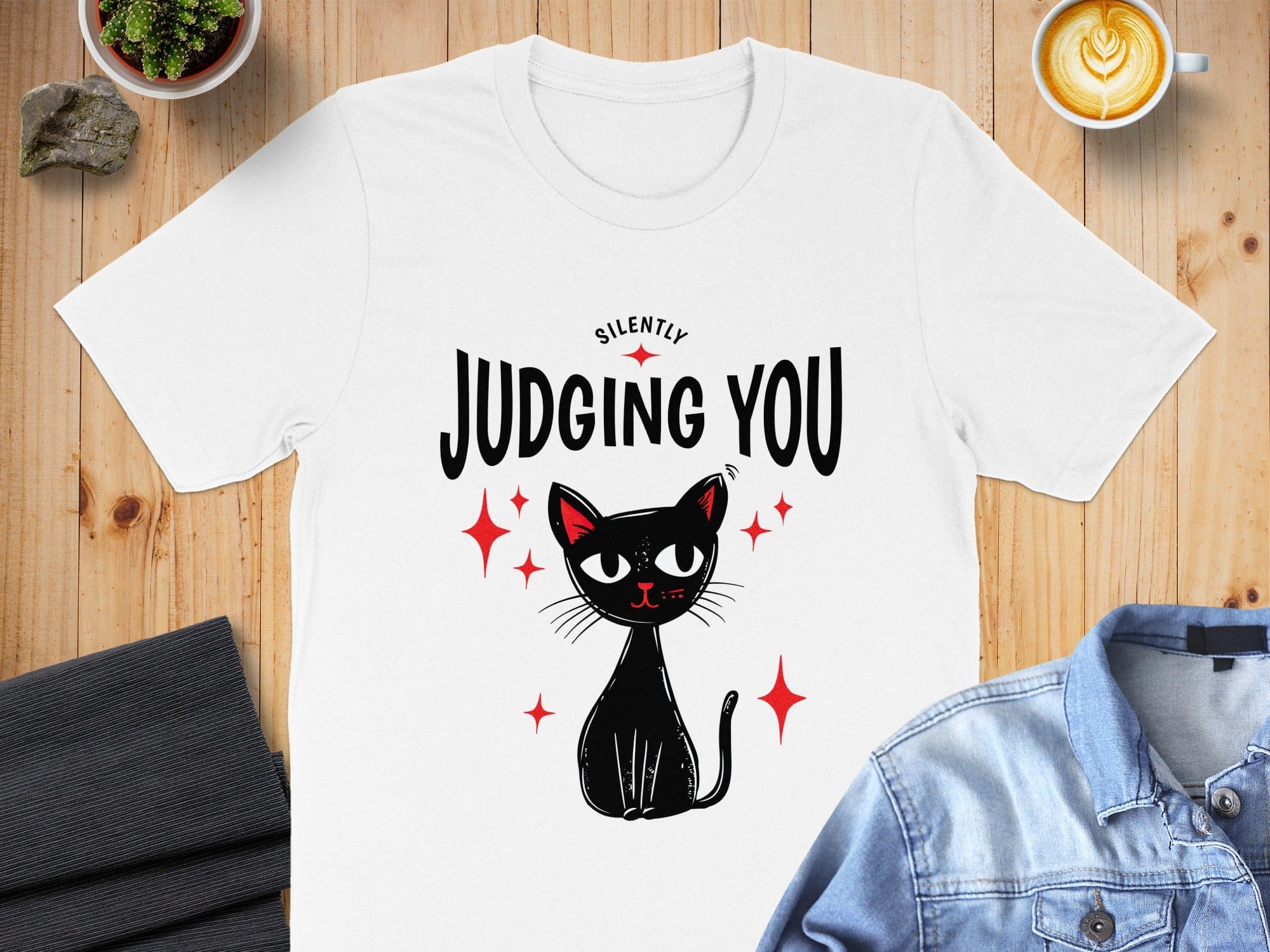 Silently Judging You Cat Graphic Tee