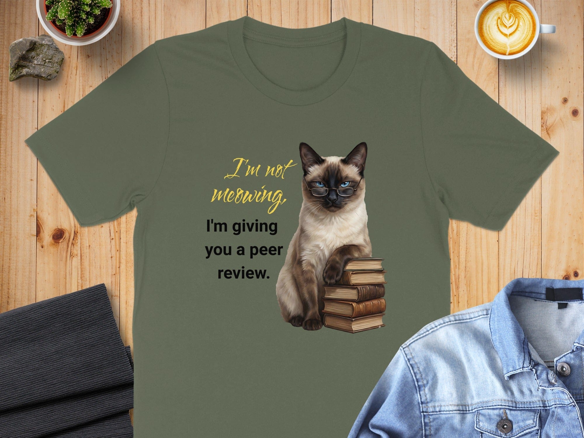 Peer Reviewing Siamese Cat T-Shirt
