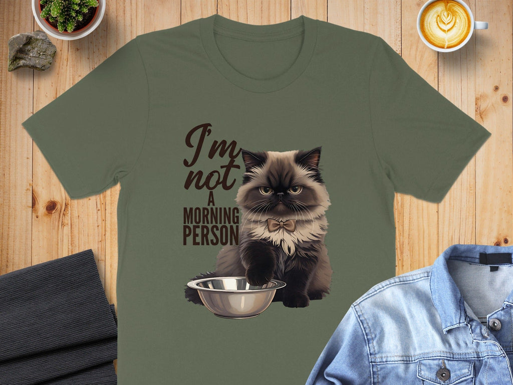 Funny Morning Persian Cat T-Shirt