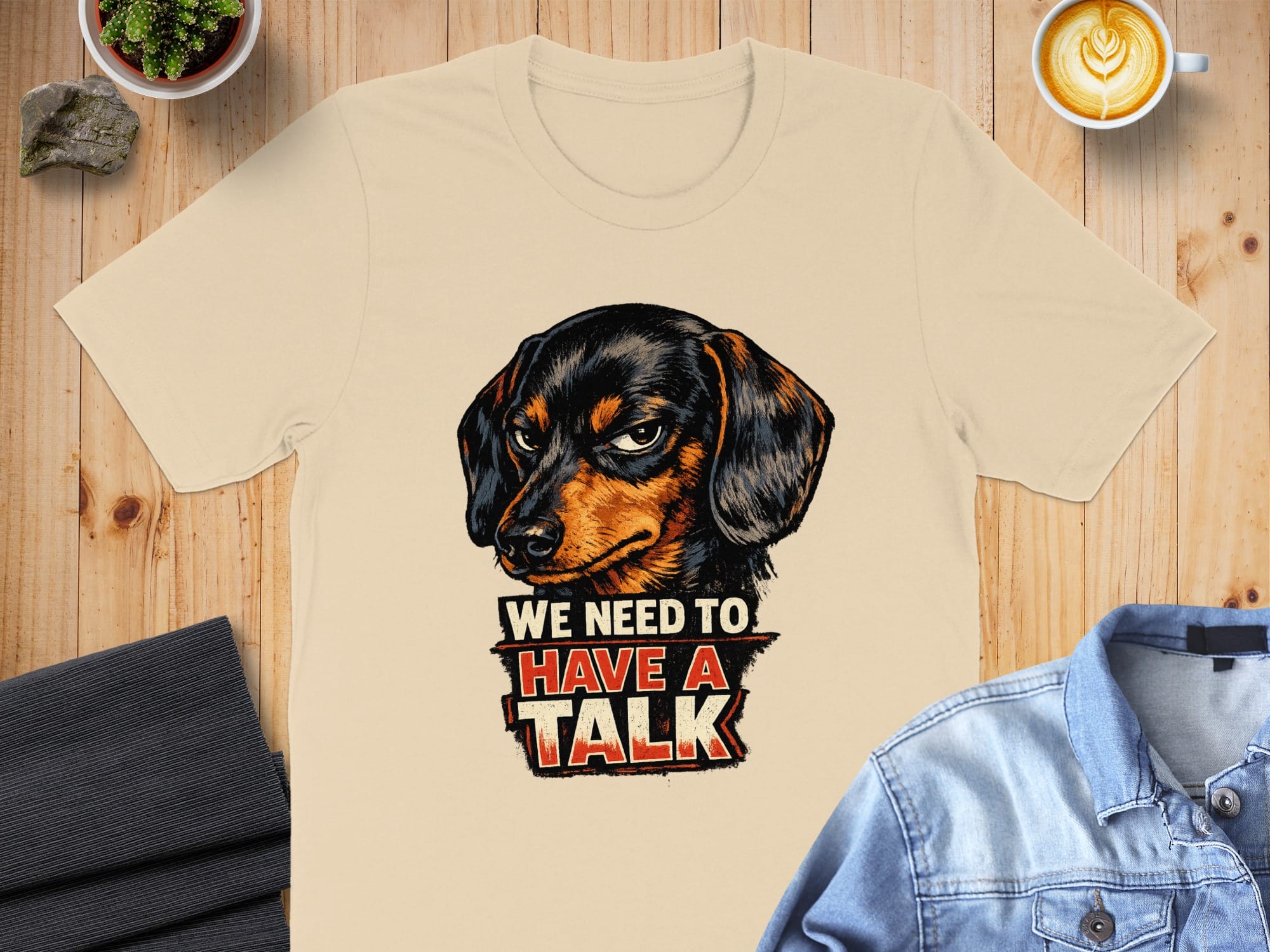 We Need to Have a Talk Funny Dog Graphic T-shirt