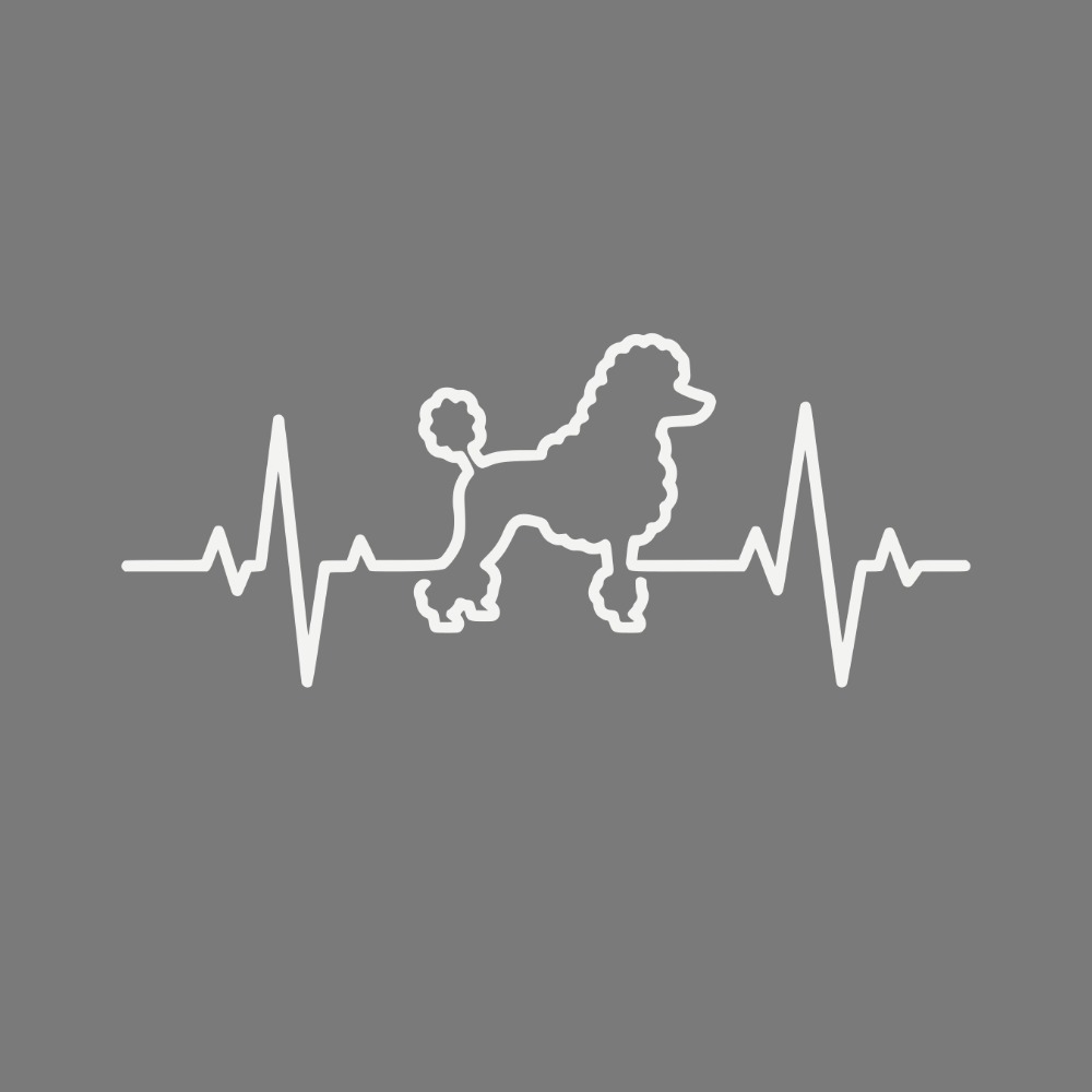 Poodle Heartbeat Design Graphic Fashion Item