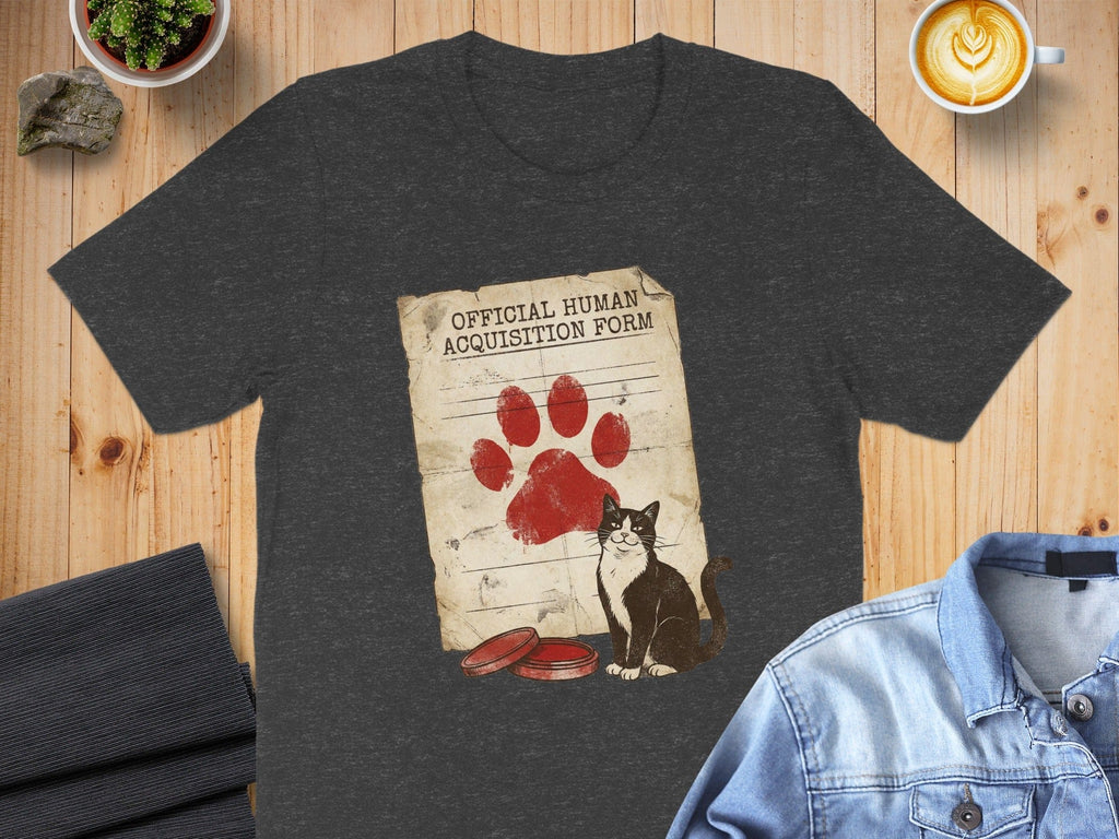 Official Human Acquisition Form Black Cat Shirt