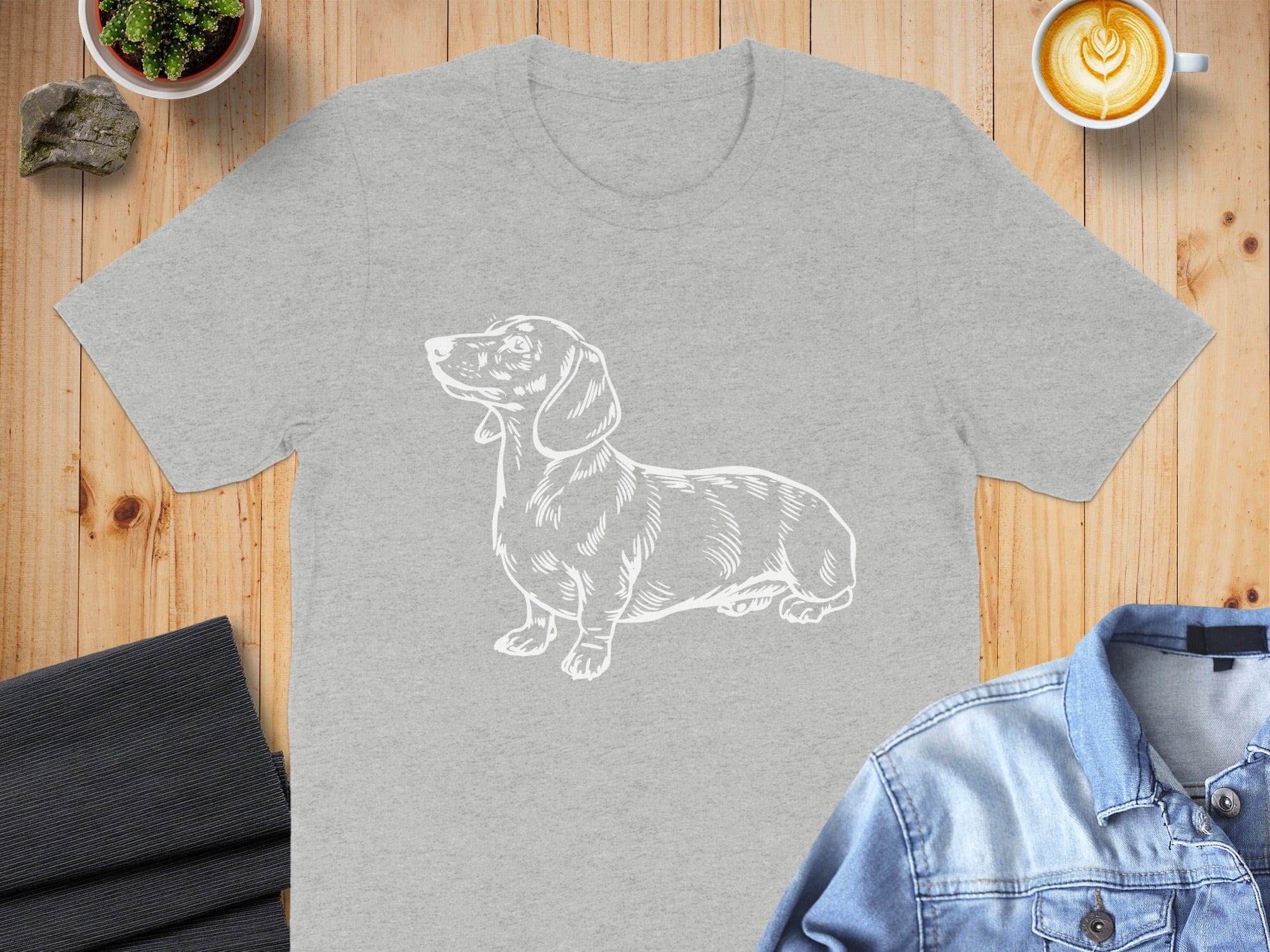 Adorable Dachshund Graphic Design T-Shirt Product