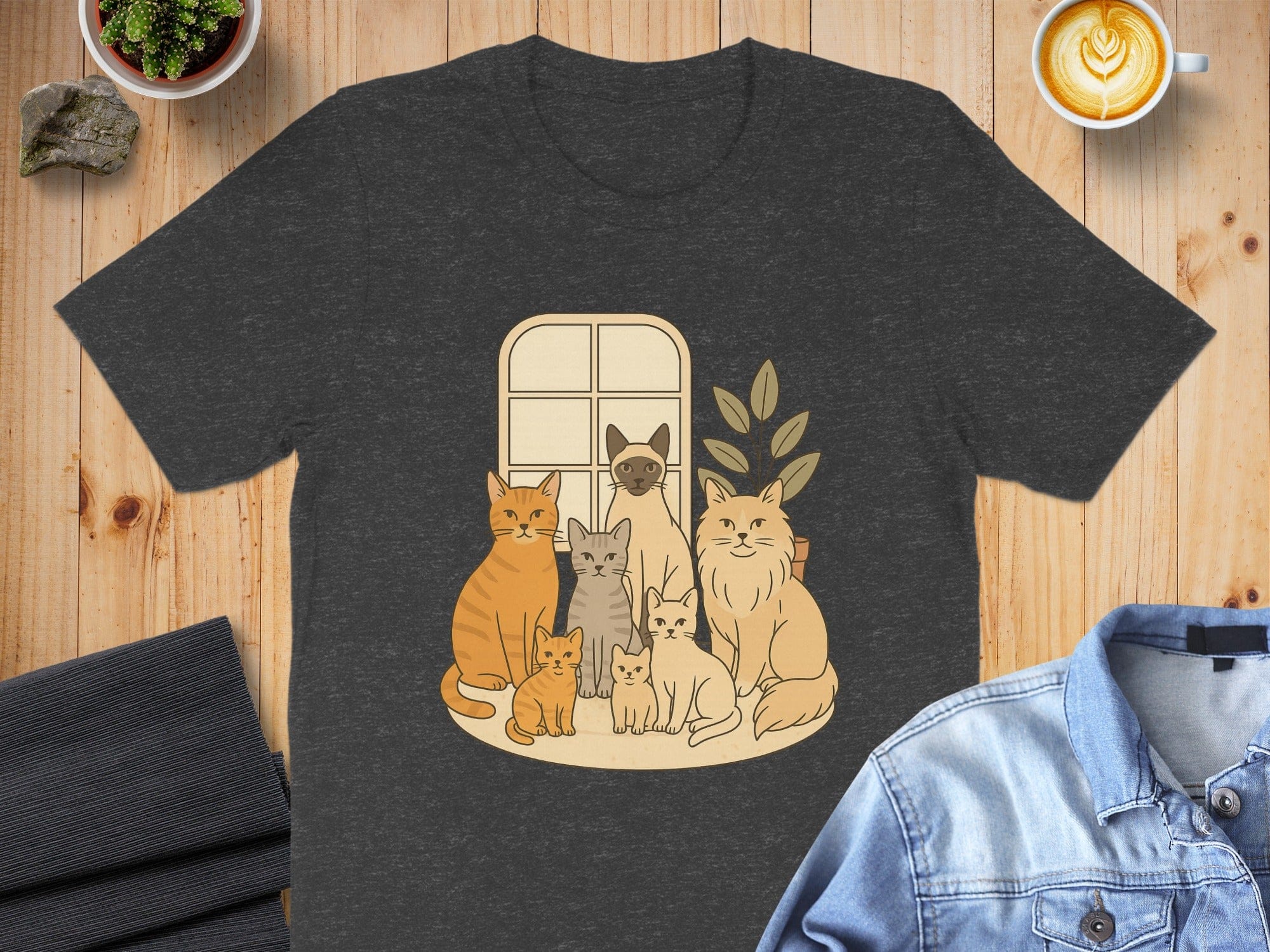 Cute Group of Cats Graphic T-shirt Product