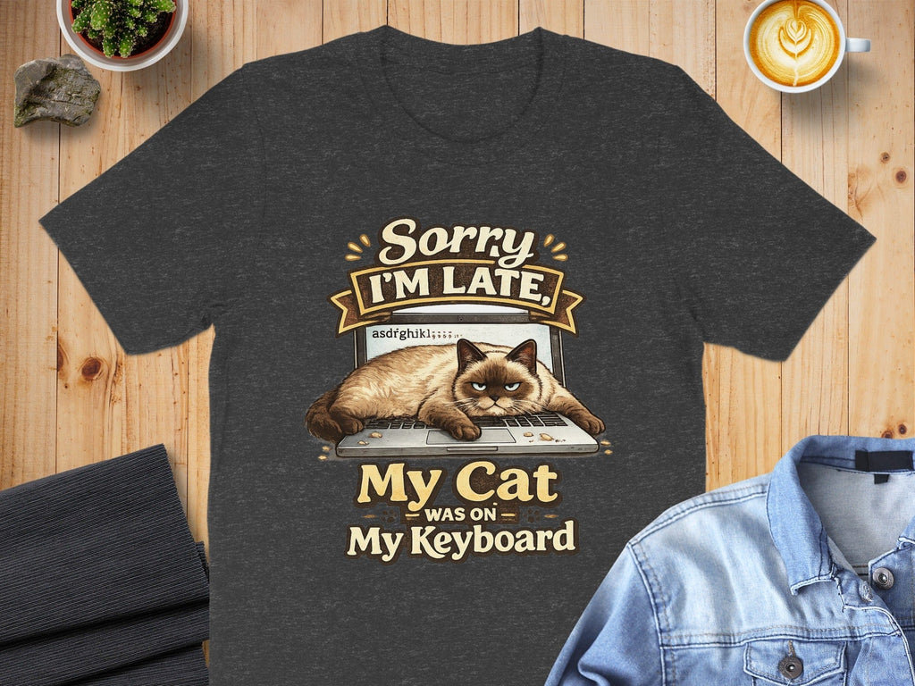 Sorry I'm Late My Cat Was On My Keyboard Shirt