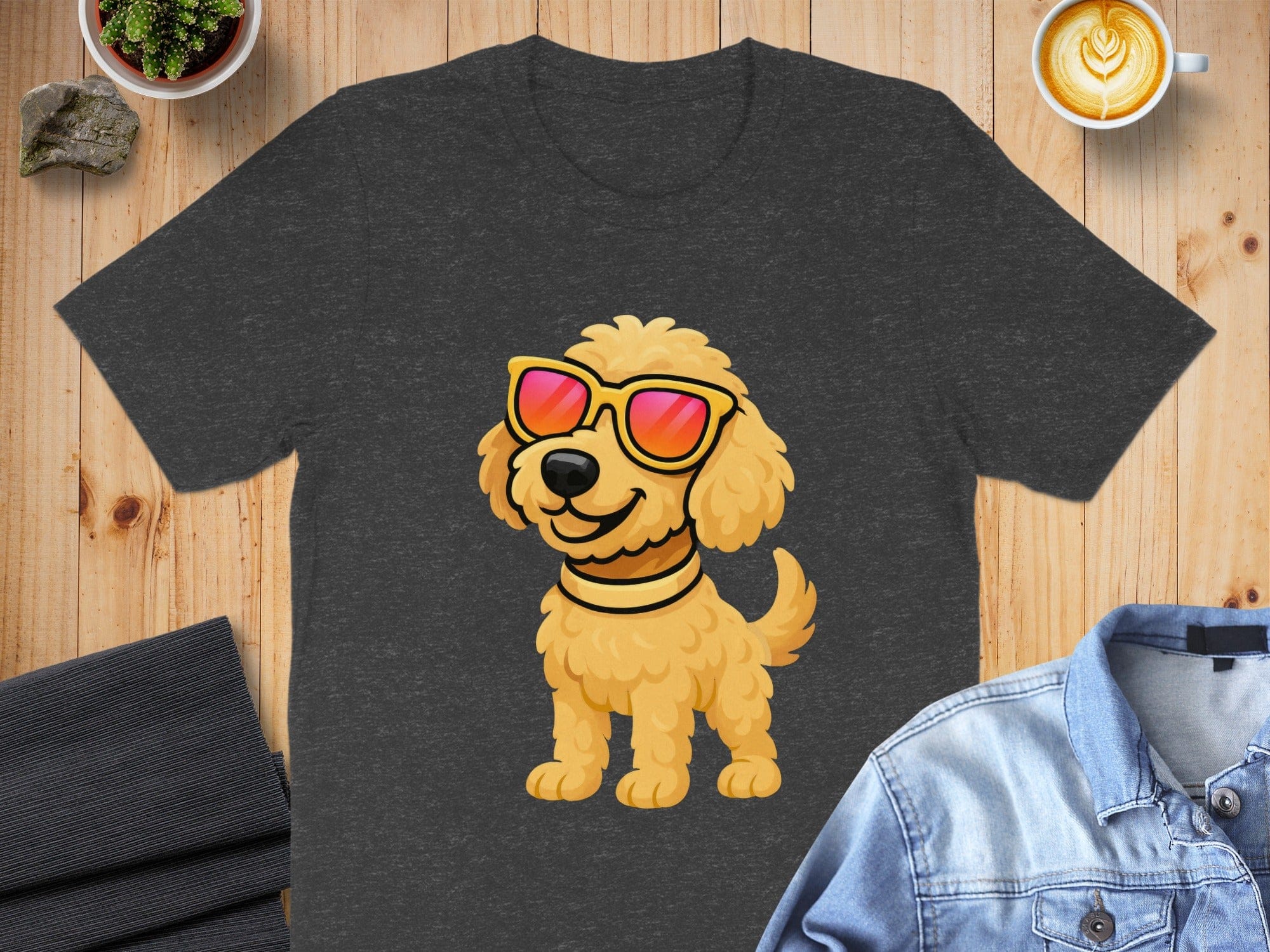 Cool Sunglasses Dog Cartoon Graphic T-Shirt