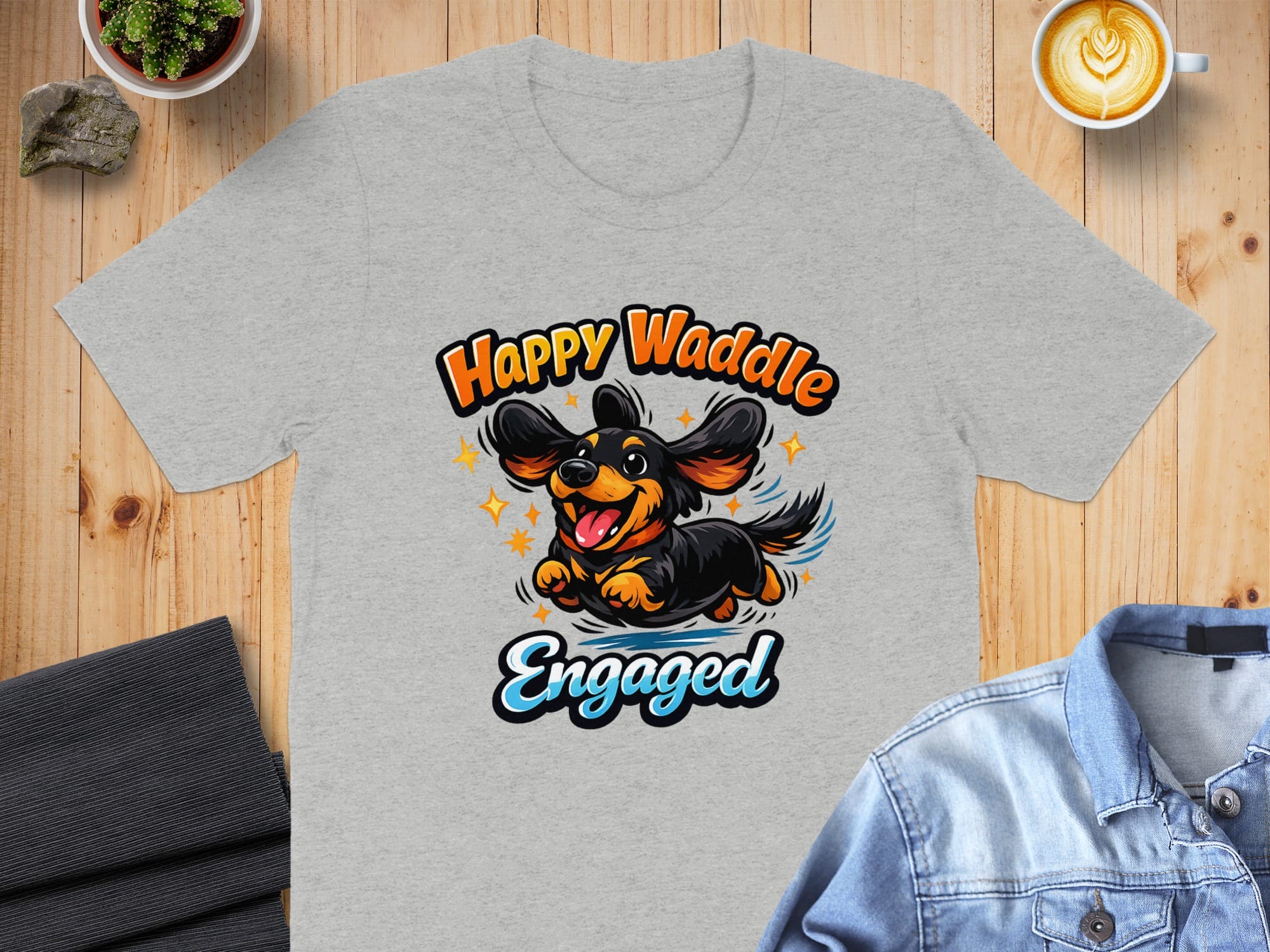 Happy Waddle Engaged Fun and Cute T-Shirt Design