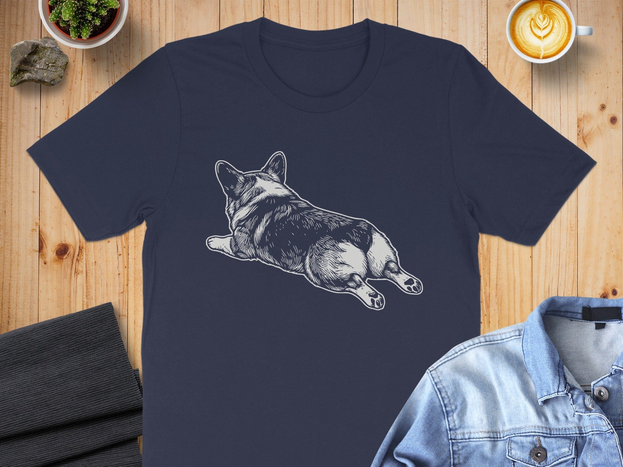 Corgi Dog Illustration Graphic Tee for Dog Lovers