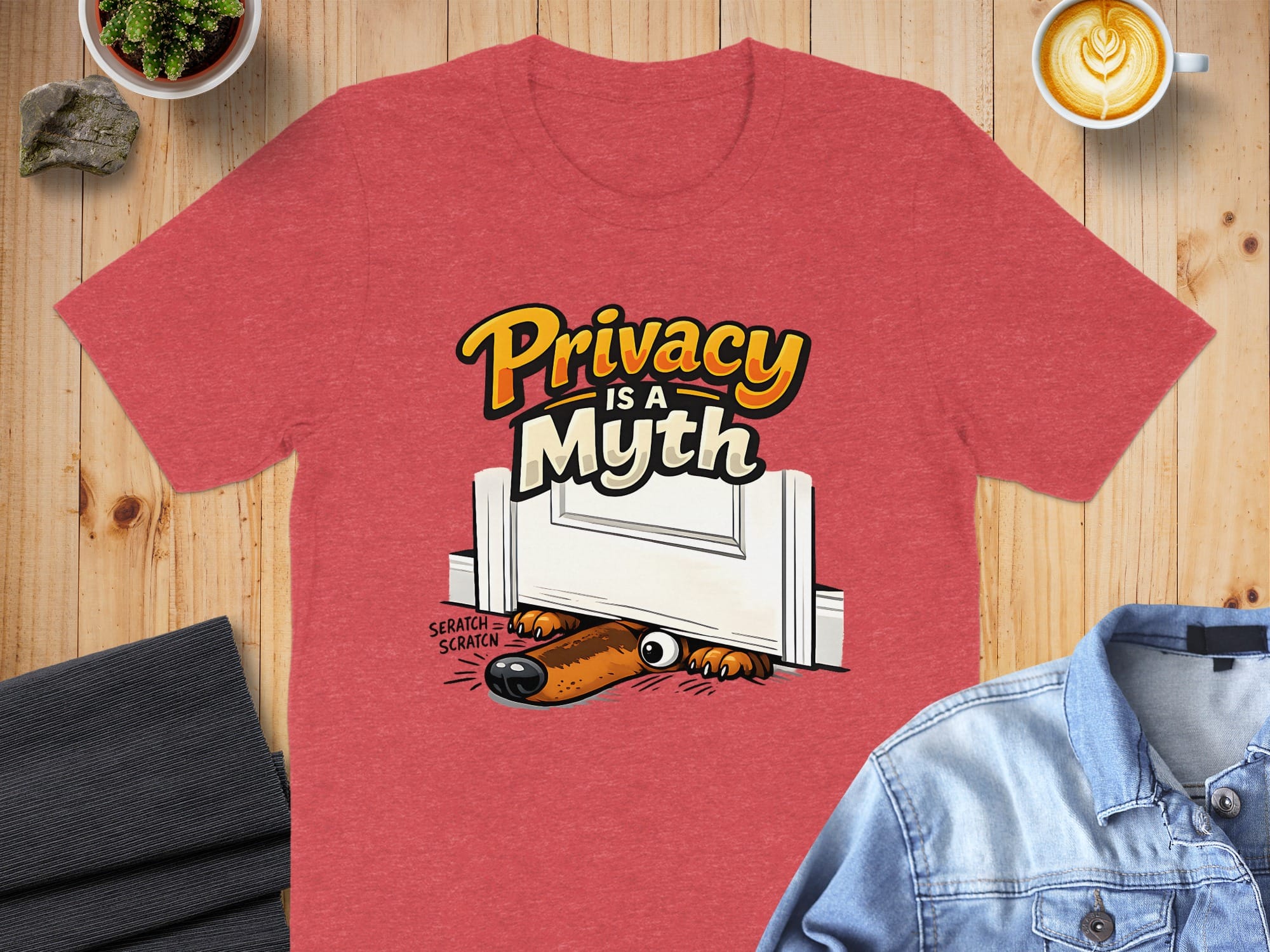 Privacy Is a Myth T-Shirt with Cute Dog Design