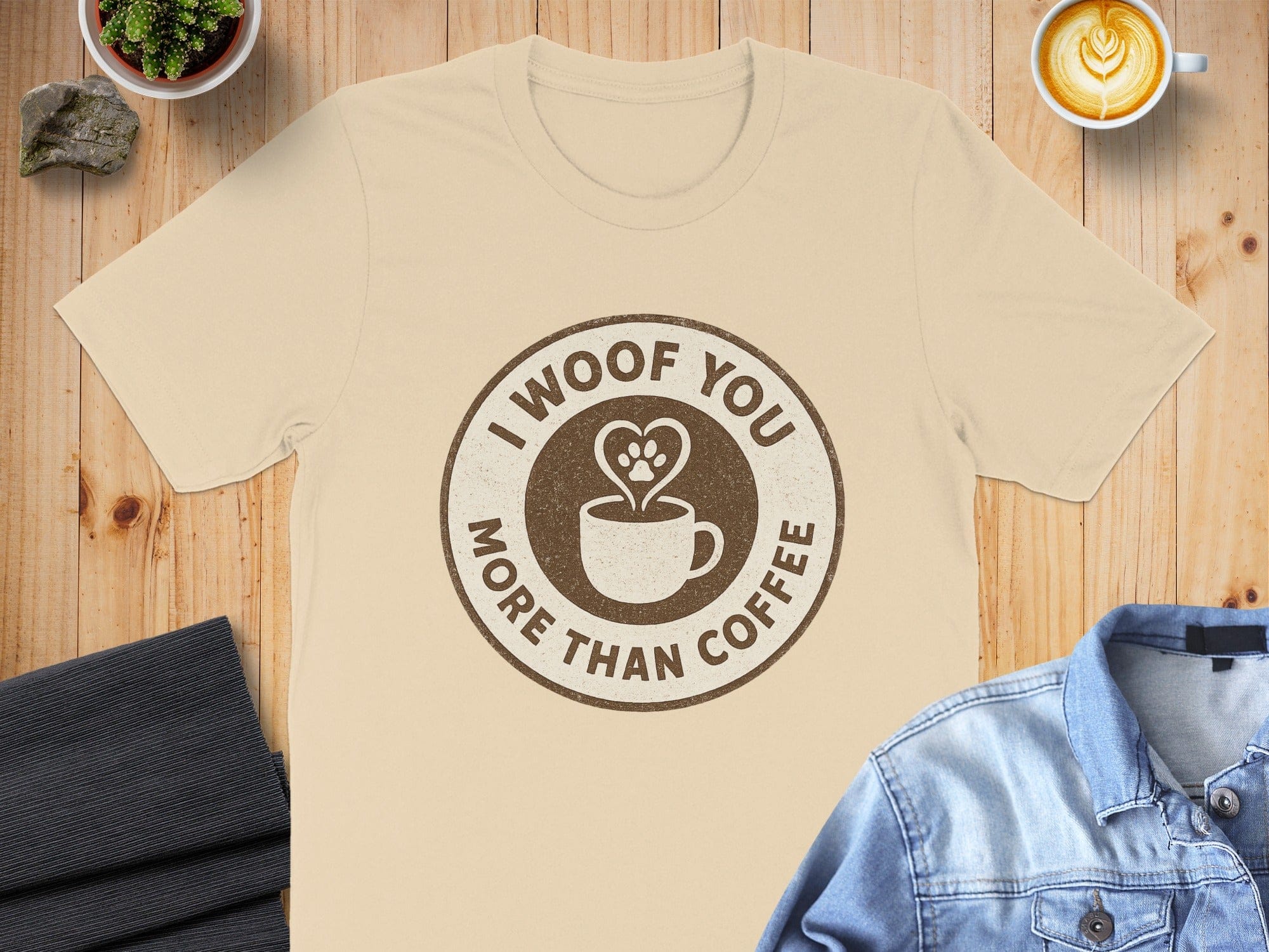 I Woof You More Than Coffee Casual Wear Shirt