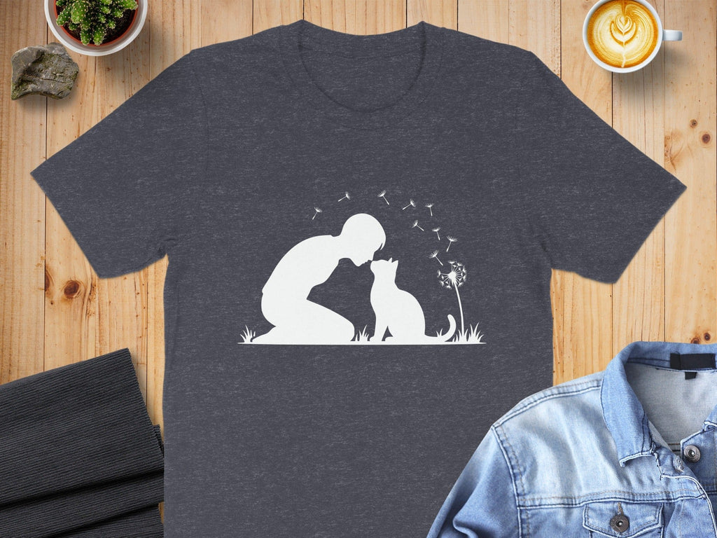 Heartfelt Scene of Connection with Pets T-shirt
