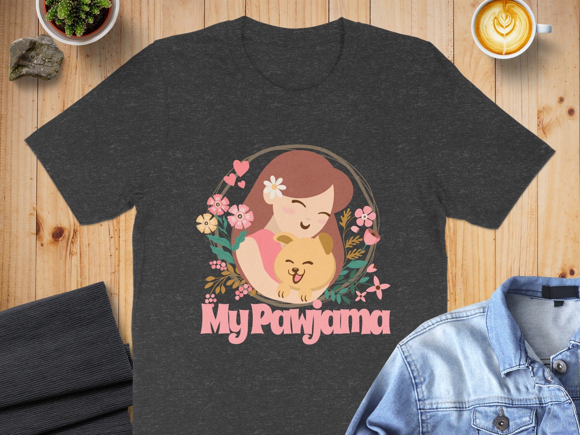 Cute My Pawjama Design Graphic T-shirt Product
