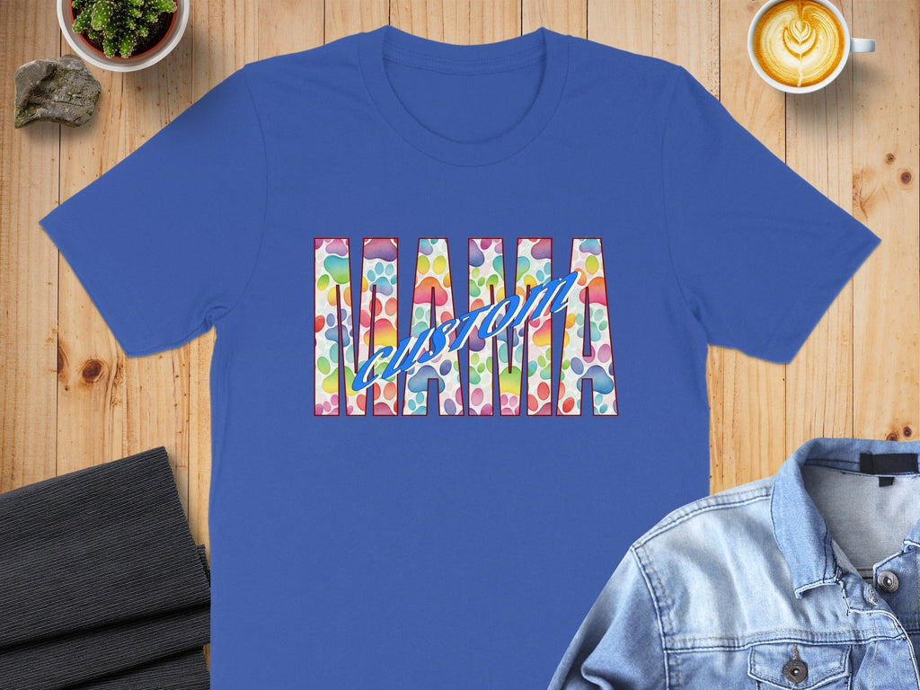 Colorful Custom Mama T-shirt for Mother's Day Gift