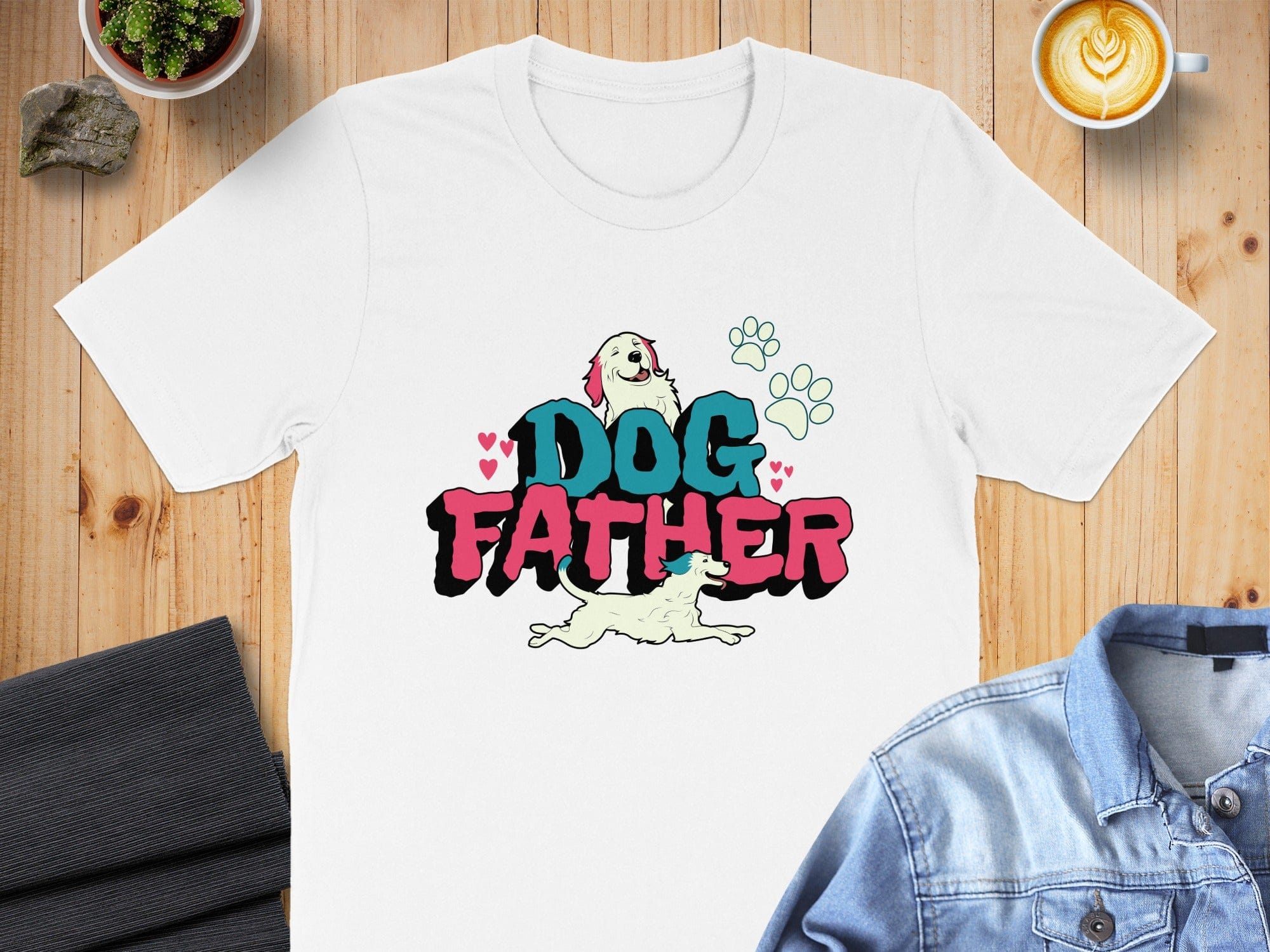 Dog Father graphic design t-shirt product