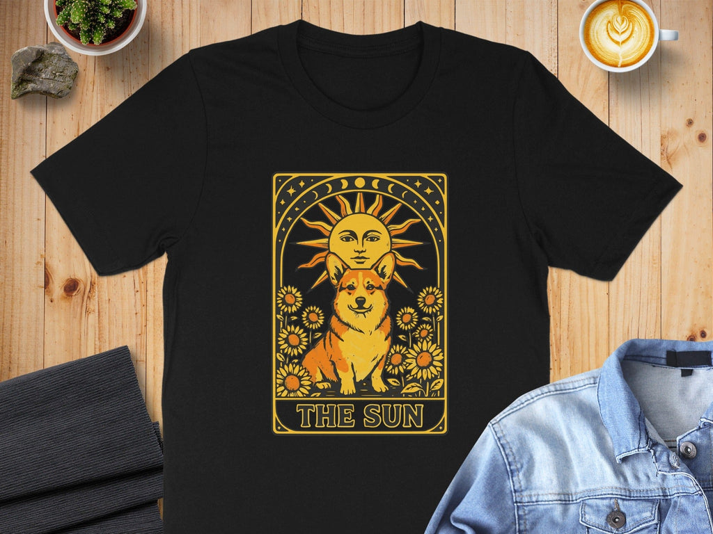 The Sun Tarot Card Corgi Design Unisex T-Shirt
