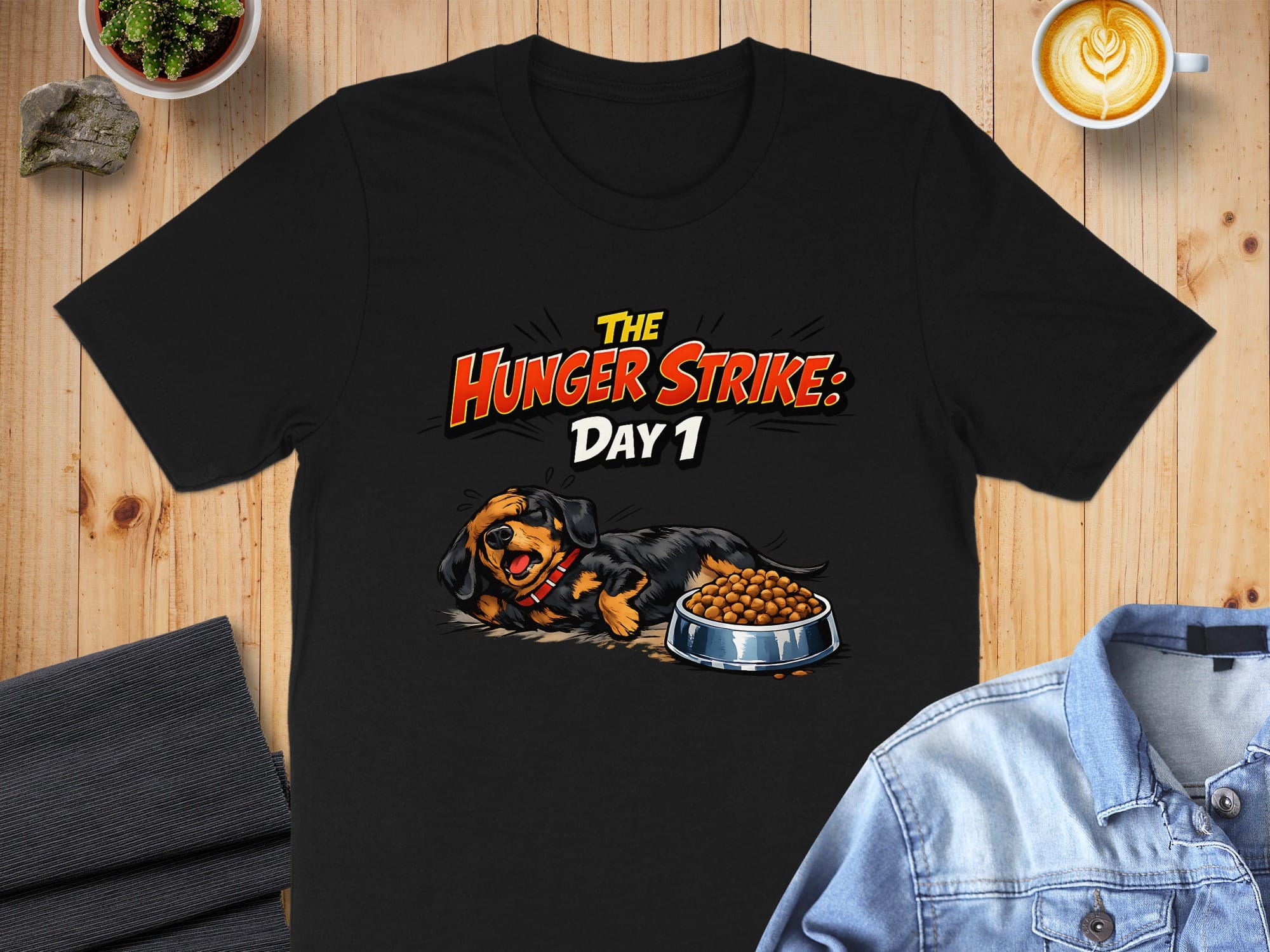The Hunger Strike Day 1 Dog Graphic T-Shirt