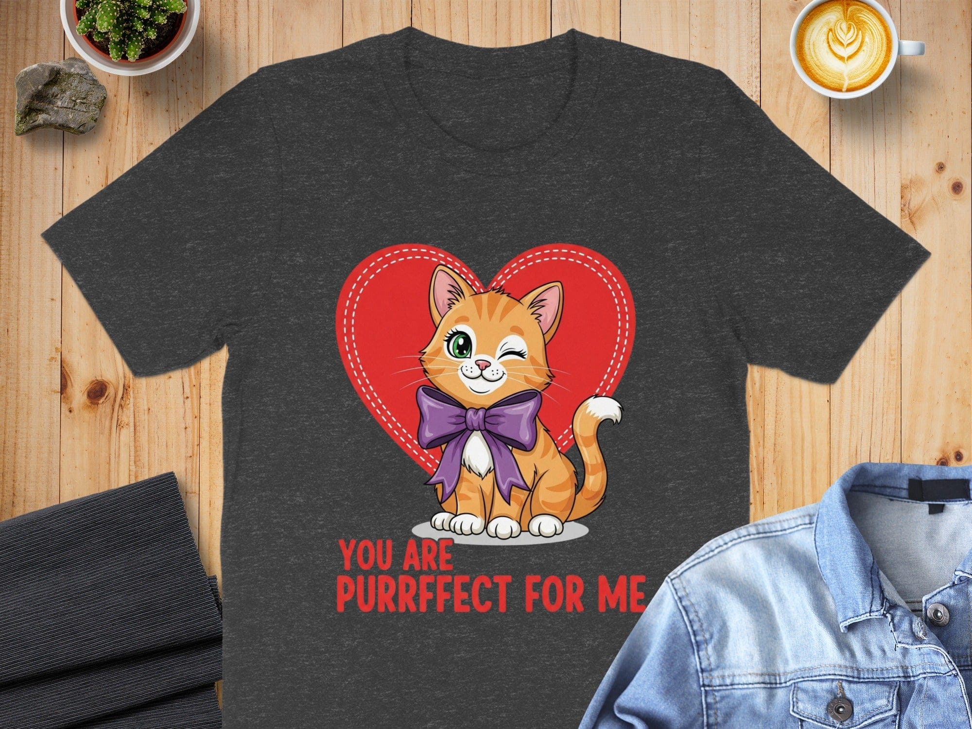You Are Purrfect For Me Cat Graphic T-shirt
