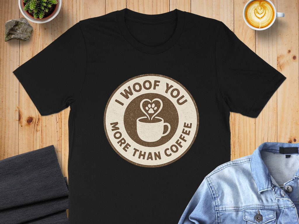 I Woof You More Than Coffee Graphic Tee Product