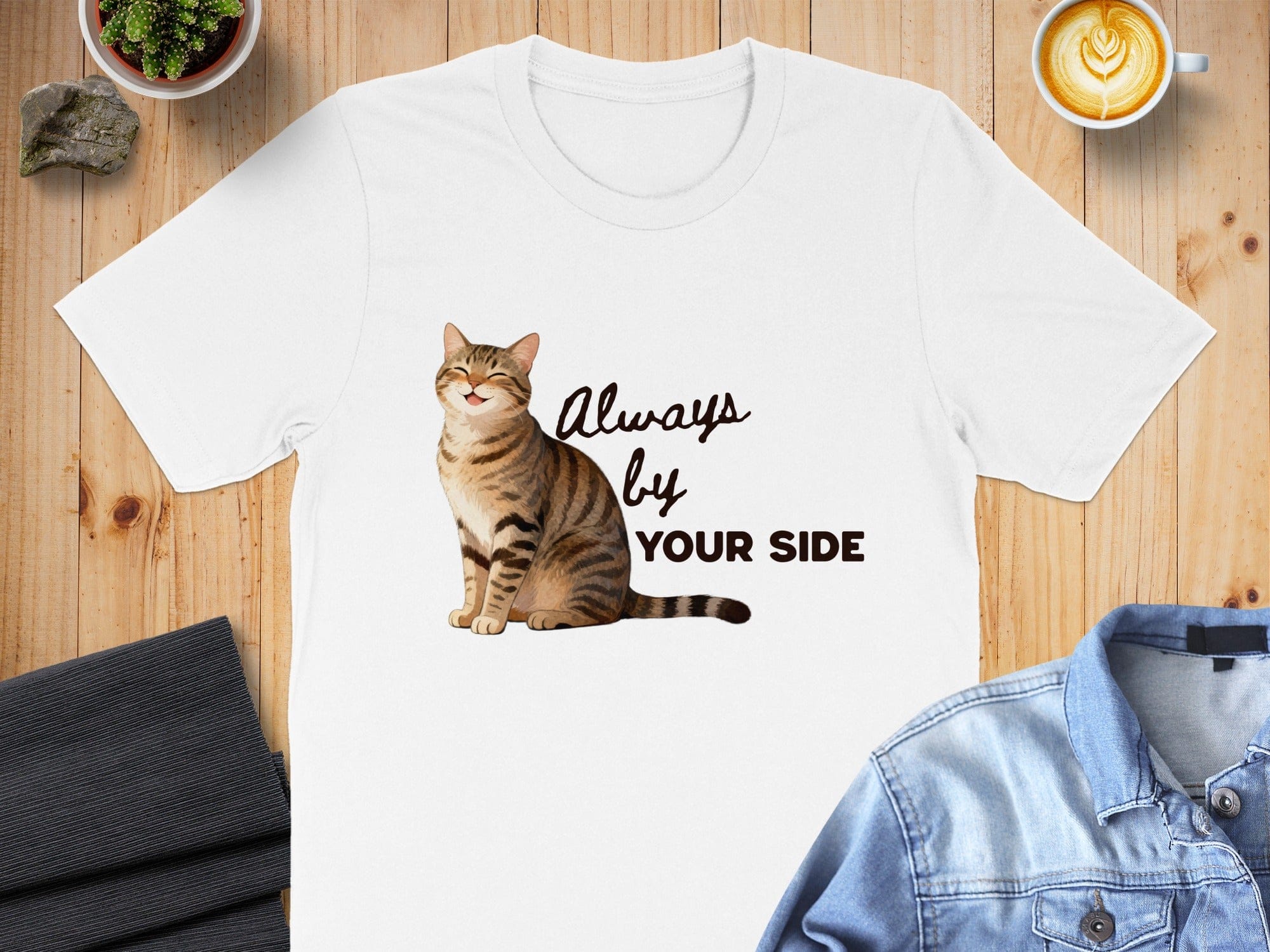 Always By Your Side Smiling Cat T-shirt