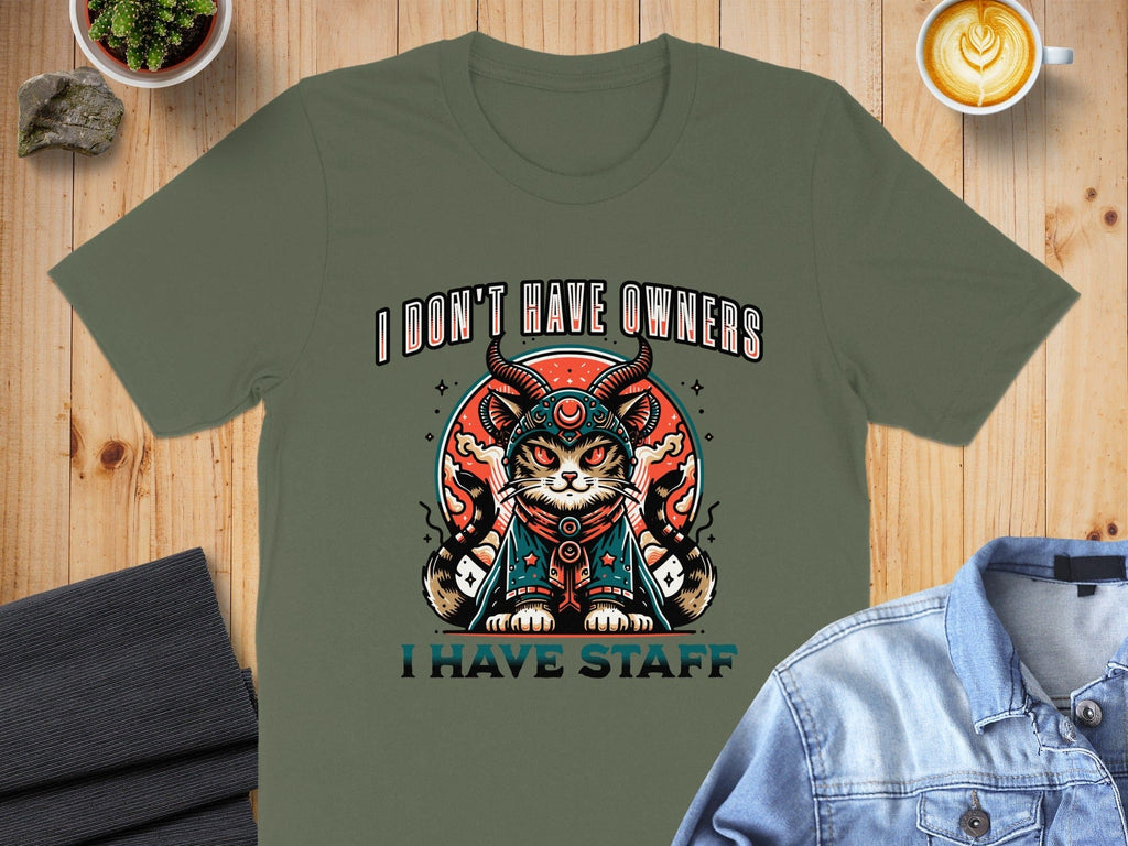 I Don't Have Owners I Have Staff Cat Graphic Shirt