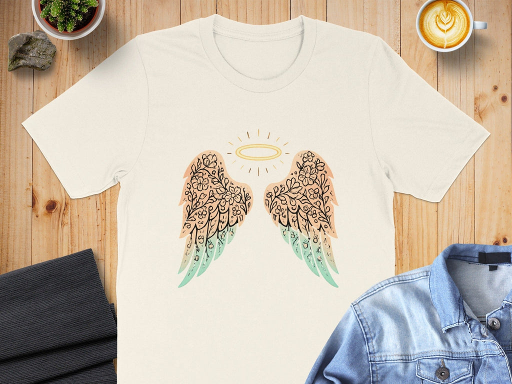 Angel Wings with Halo Graphic T-Shirt product