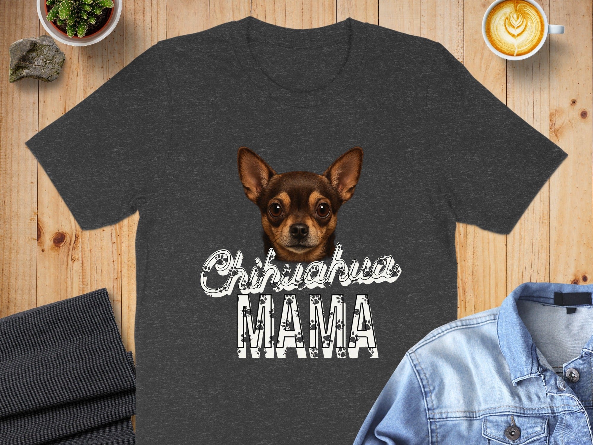 Chihuahua Mama T-Shirt for Dog Lovers Casual Tee