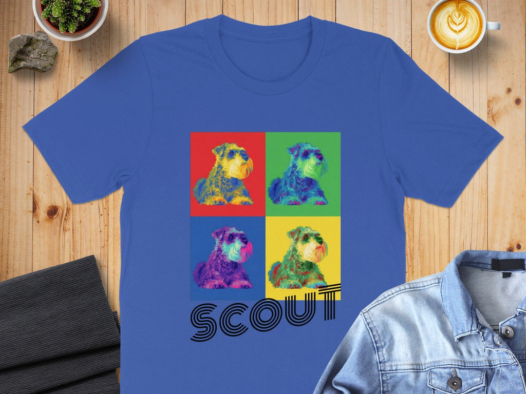 Vibrant Multicolor Dog Design Scout T-shirt