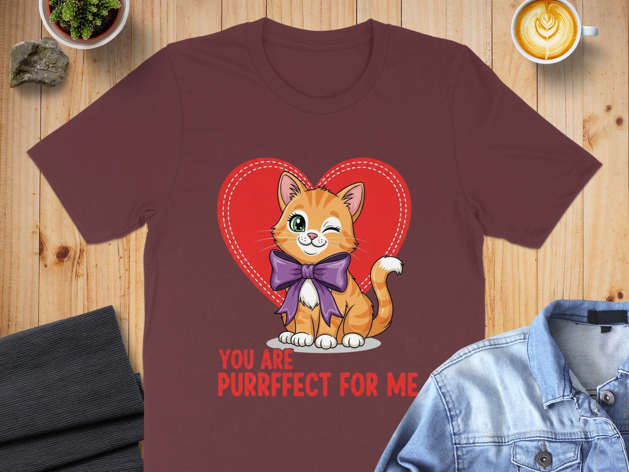 You Are Purrfect For Me Winking Cat T-shirt