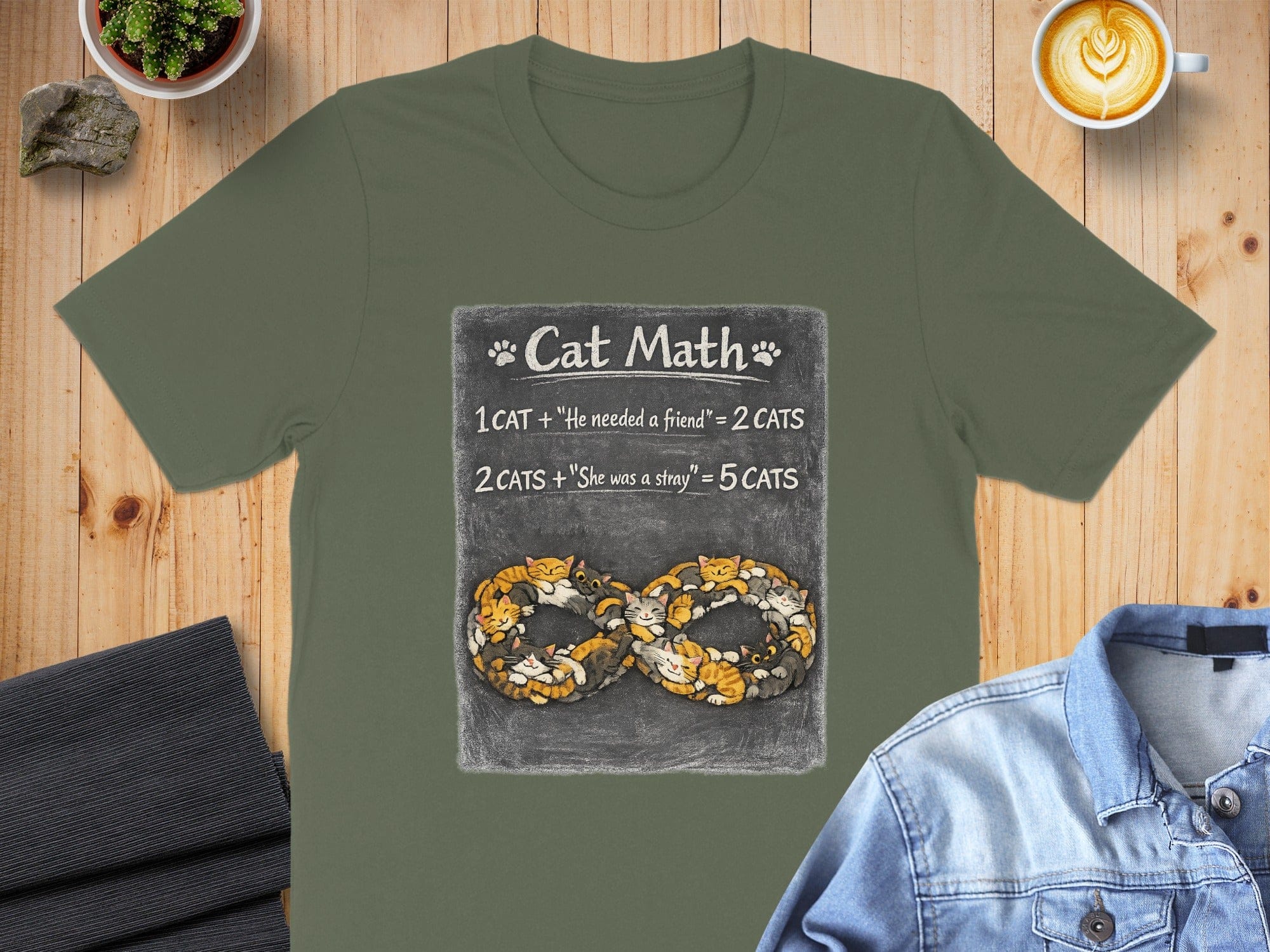 Cat Math Funny T-Shirt for Cat Lovers Cute Design