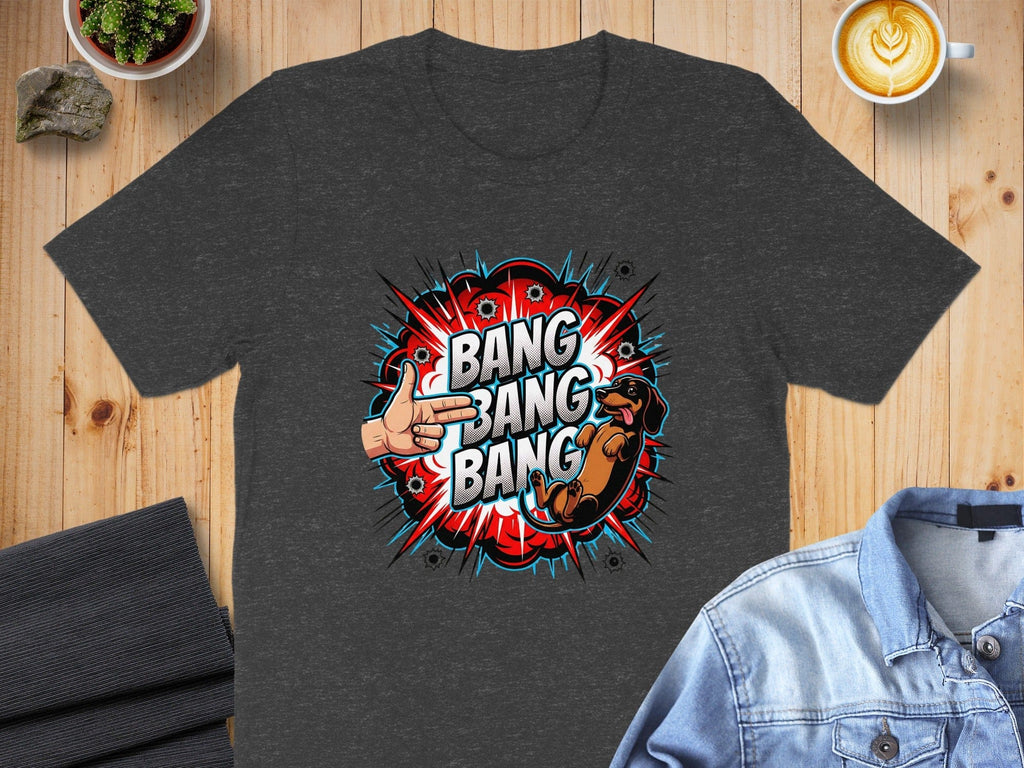 Bang Bang Bang Comic Style Graphic T-shirt Product