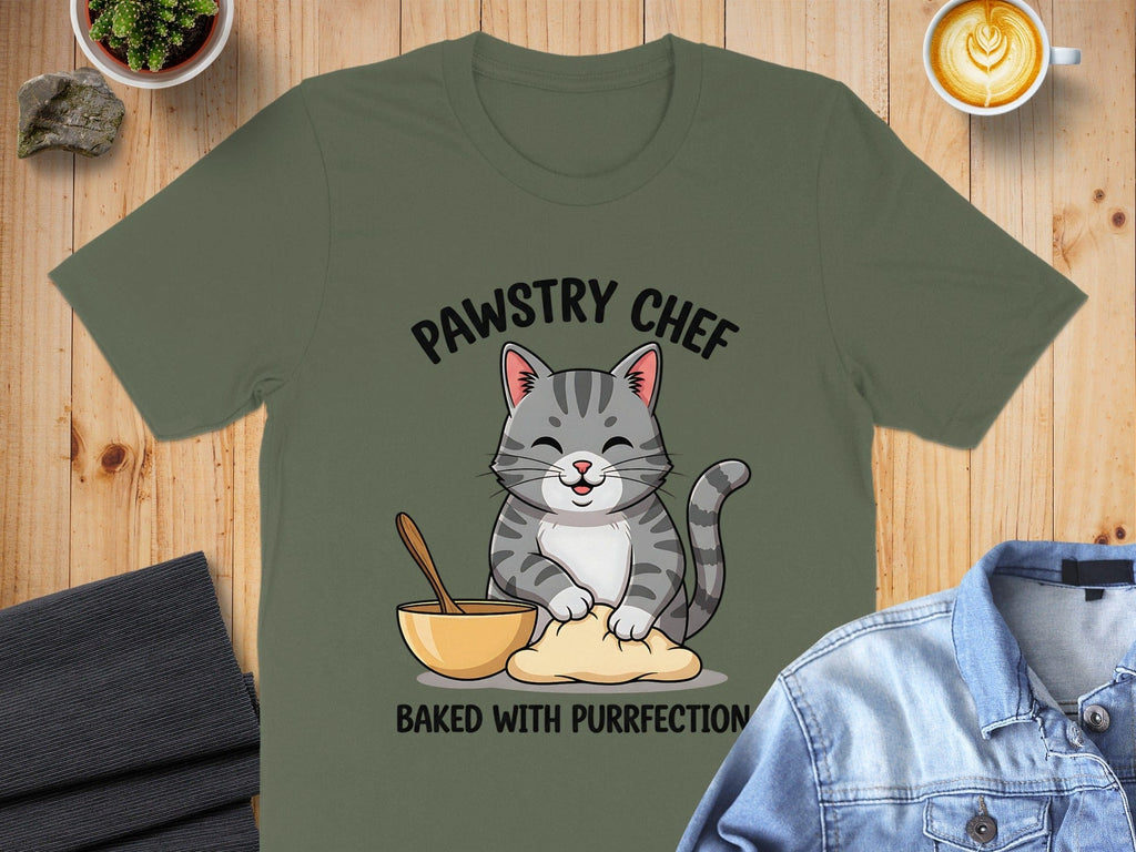 Pawstry Chef Baked With Purrfection T-shirt