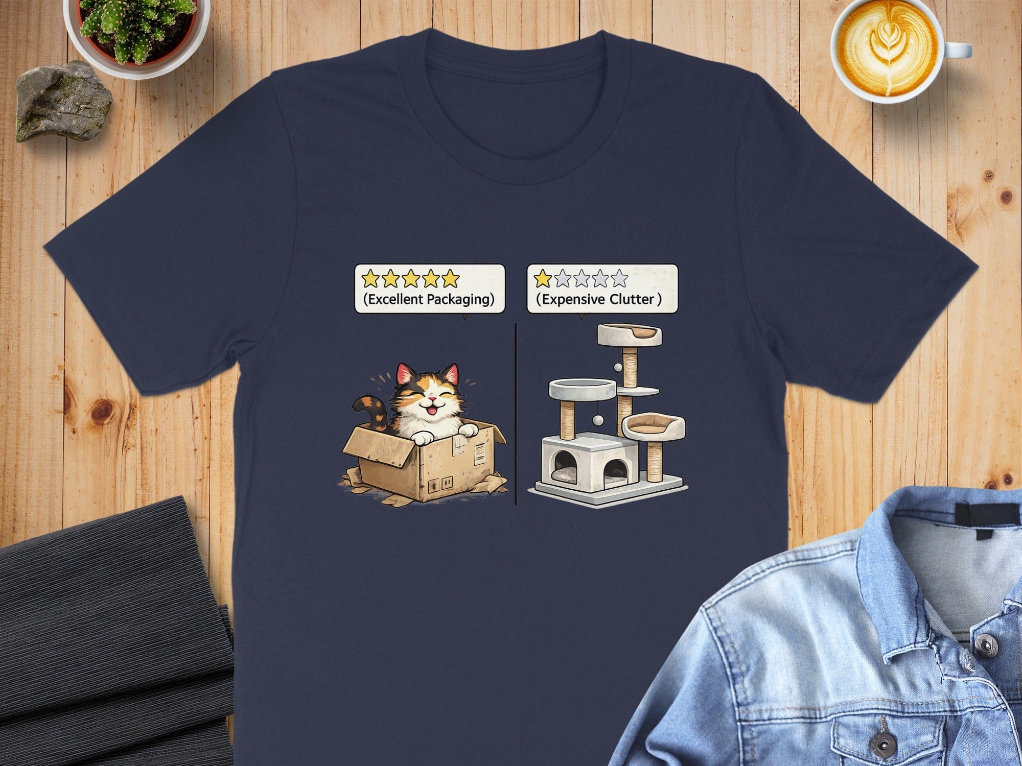 Excellent Packaging vs Expensive Clutter Cat Shirt