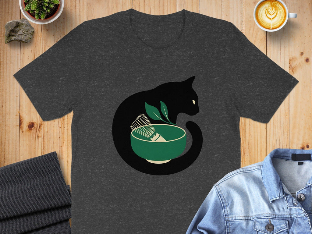 Matcha Cat Art T-Shirt