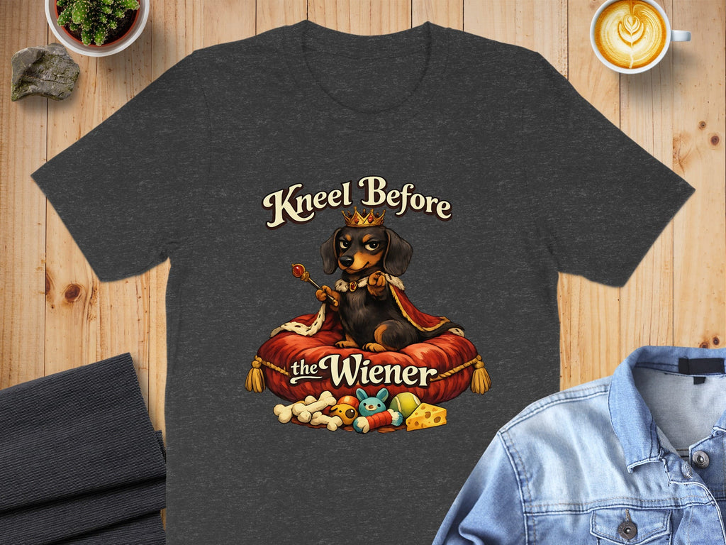 Kneel Before the Wiener Dachshund Funny Graphic Tee
