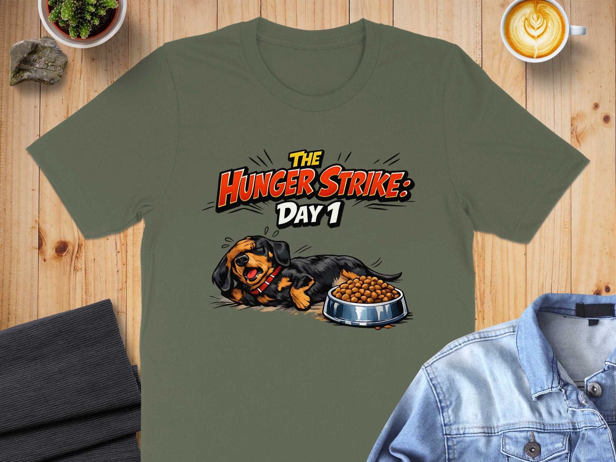 The Hunger Strike Day 1 Funny Dog T-Shirt