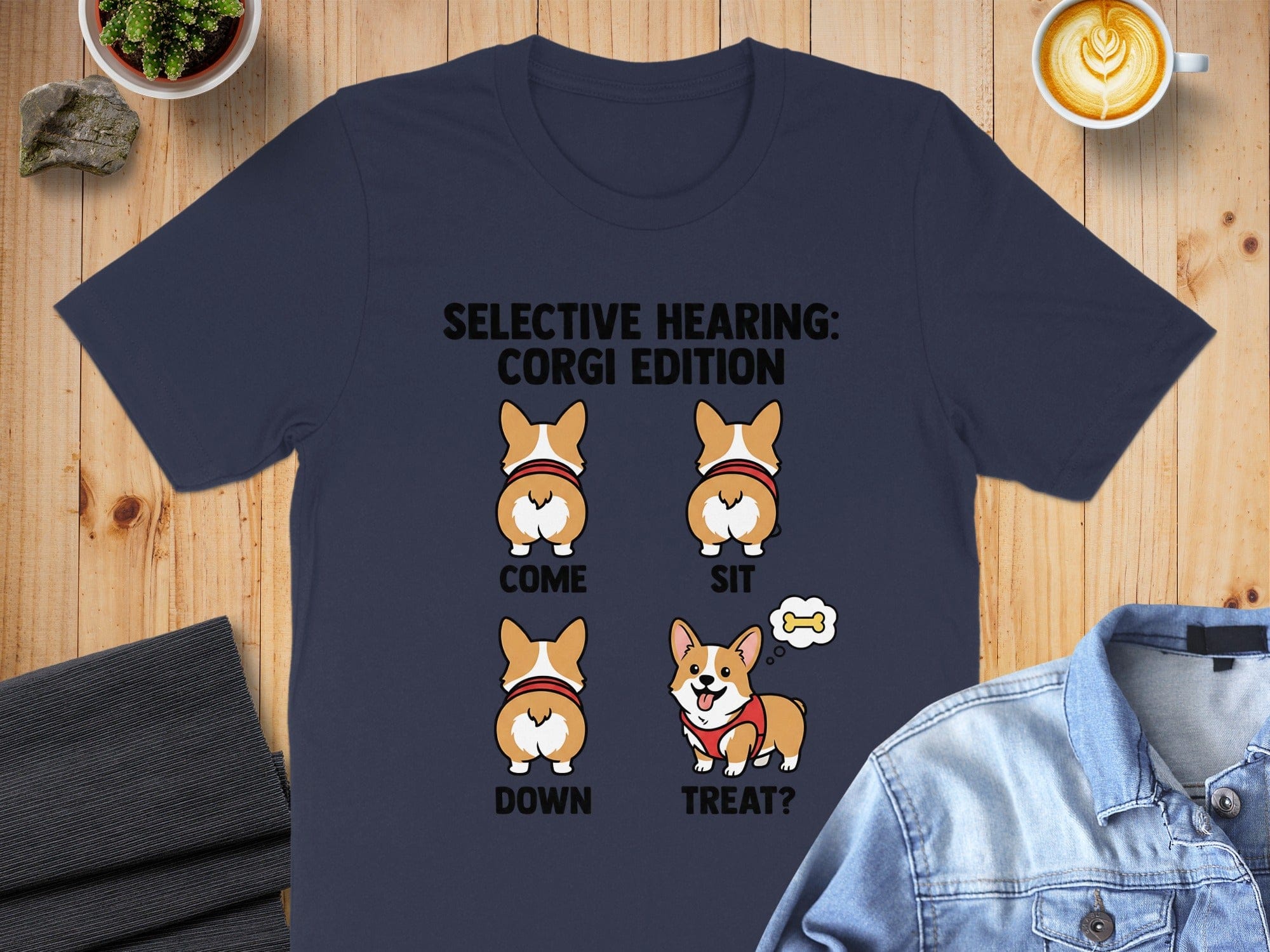 Selective Hearing Corgi Edition Funny Dog Tee