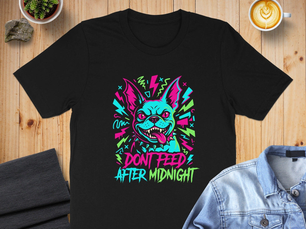 Don't Feed After Midnight Neon Dog Graphic Product