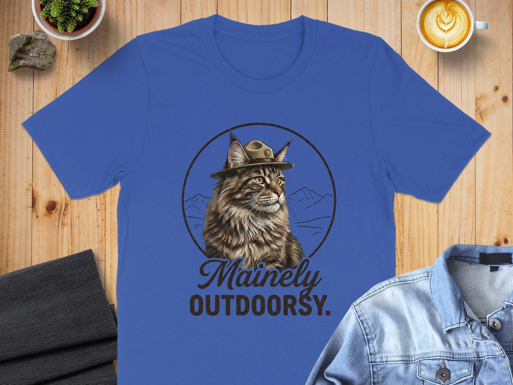 Mainly Outdoorsy Maine Coon Cat T-Shirt