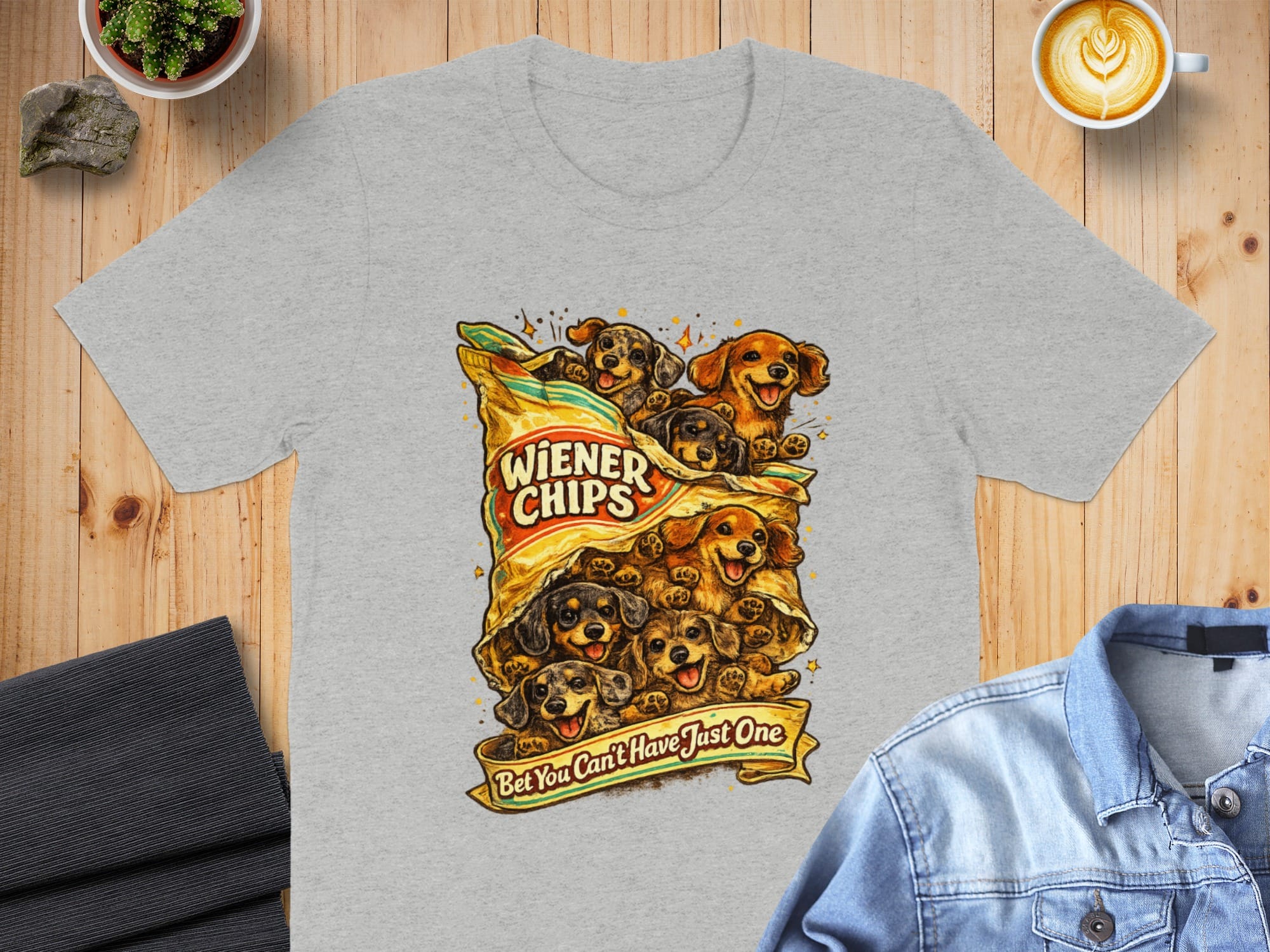 Wiener Chips Bet You Can't Have Just One T-shirt