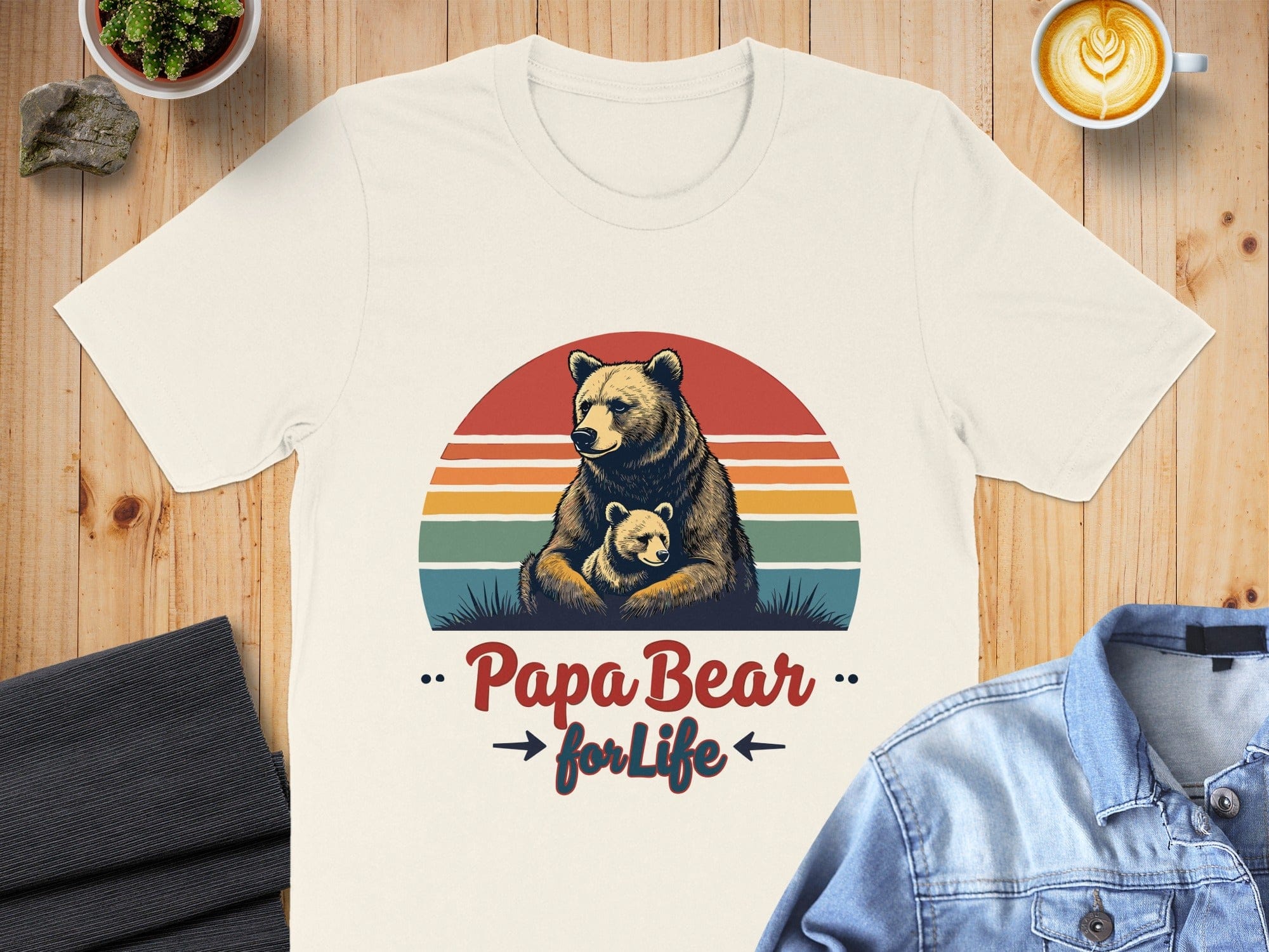 Papa Bear for Life Graphic T-Shirt