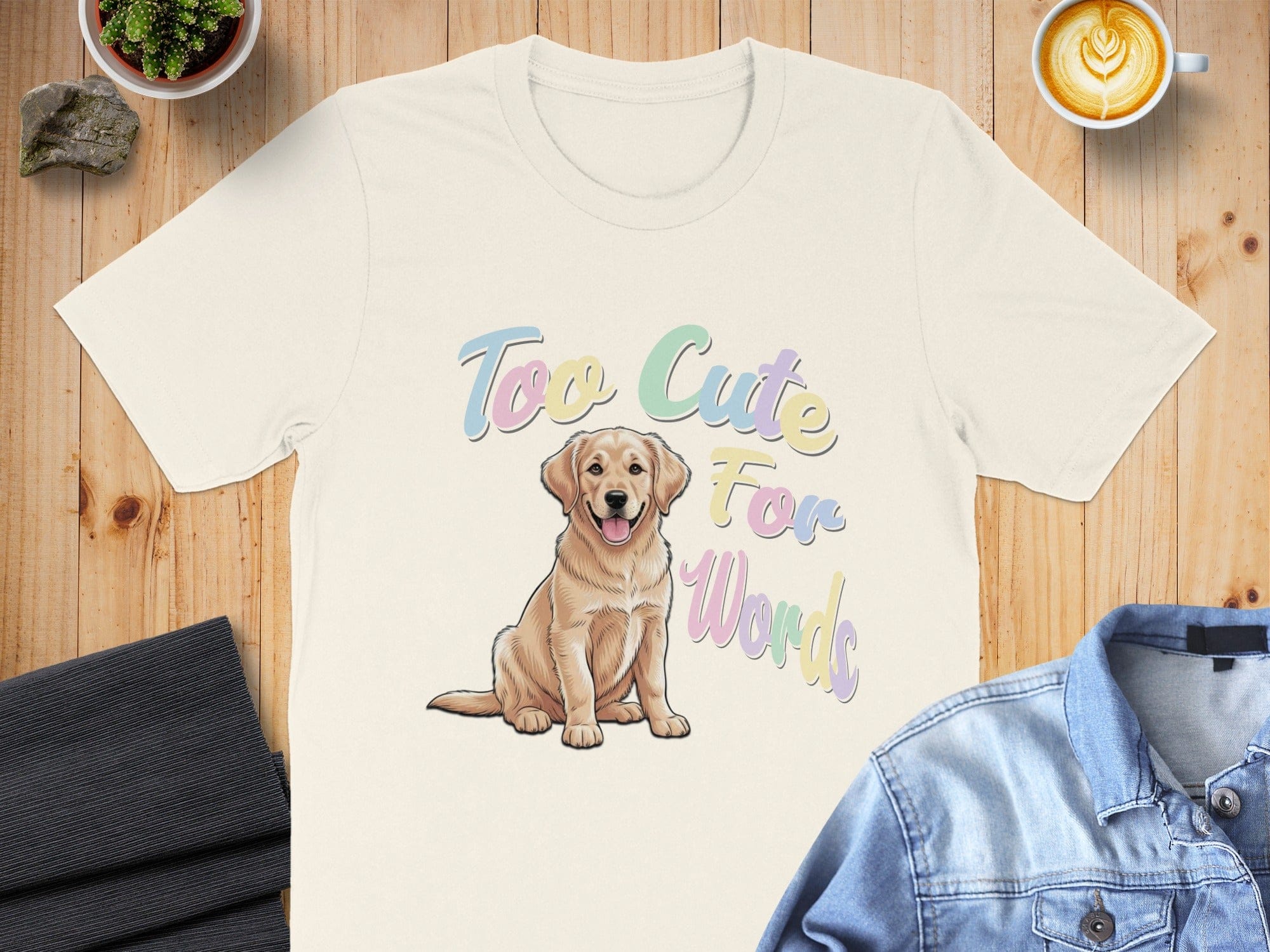 Too Cute For Words Adorable Dog Graphic Shirt