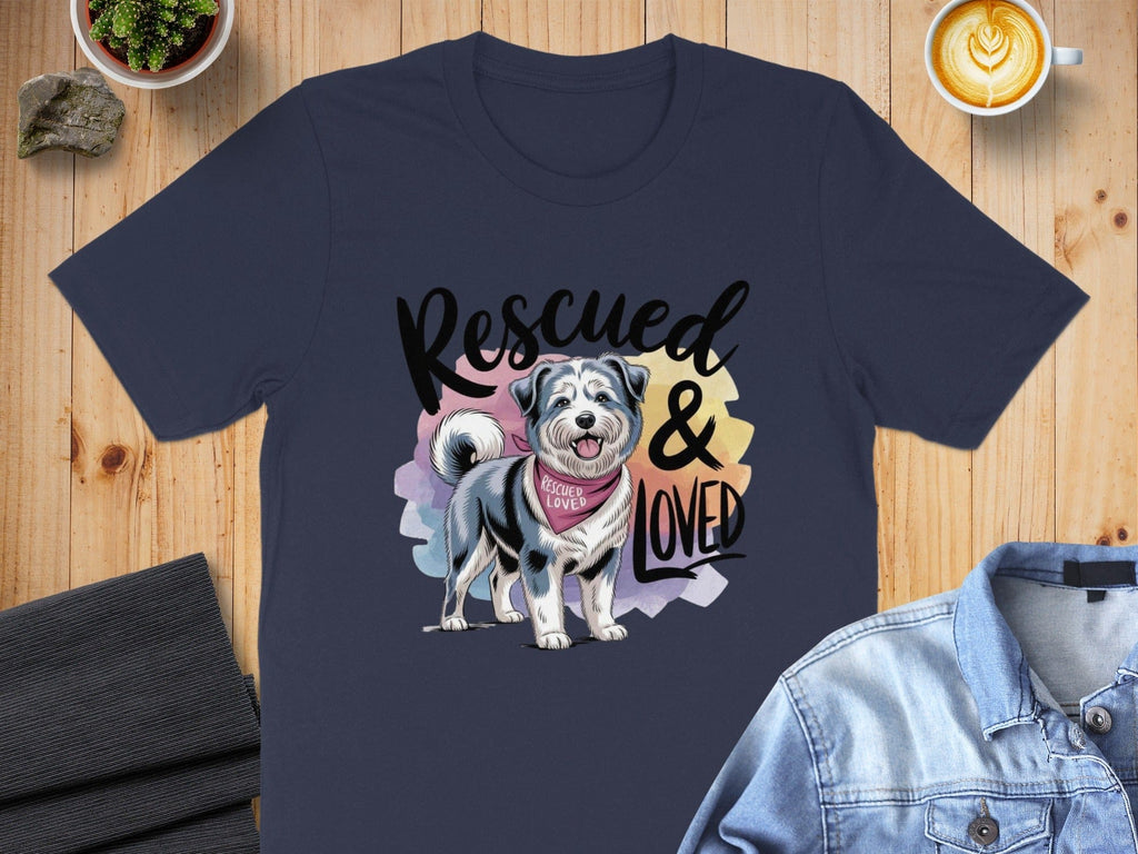 Rescued and Loved Dog Graphic Tee Product