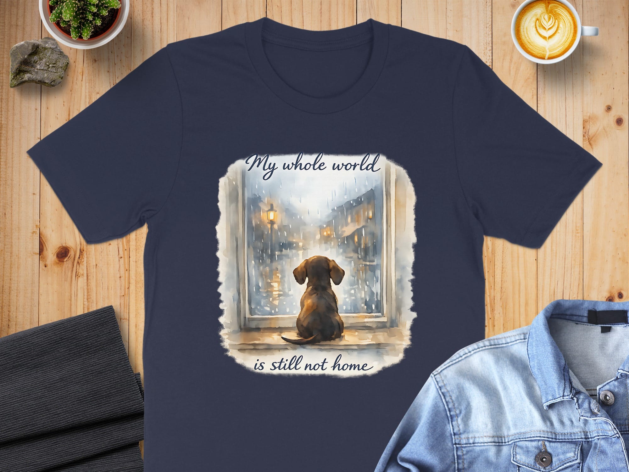 My whole world is still not home dog t-shirt