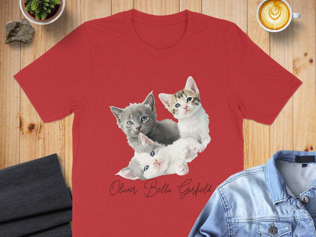 Adorable Trio of Kittens Oliver Bella Garfield T-shirt