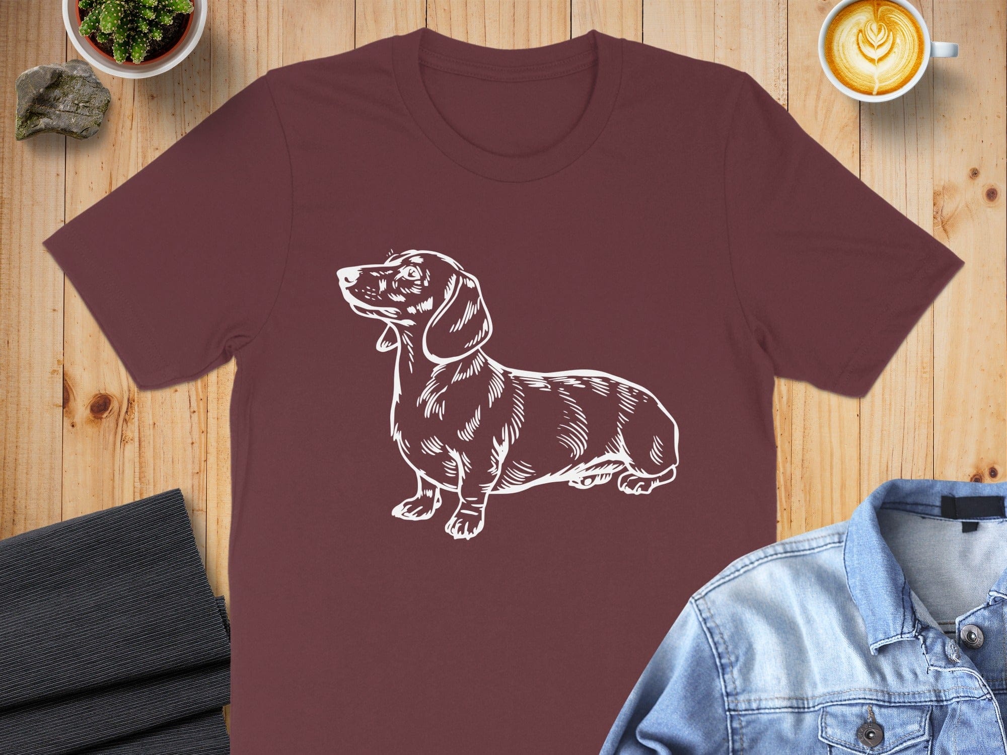 Dachshund Dog Print Graphic Tee for Dog Lovers