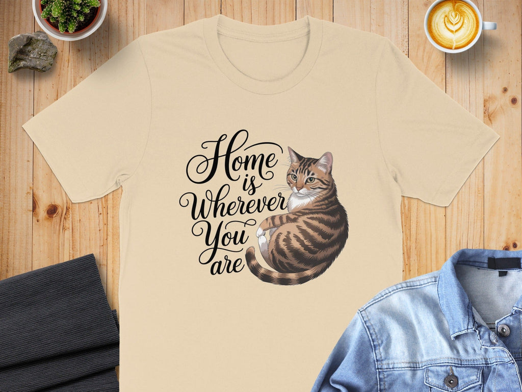 Home is Wherever You are Cat Graphic T-Shirt